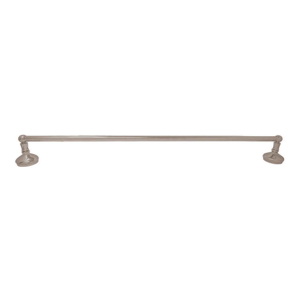 Sacramento Vintage Style Wall Mount Towel Bar with Escutcheons/Brackets and Screws P0305 | Strom Living Polished Nickel 30" - Bathroom Accessories