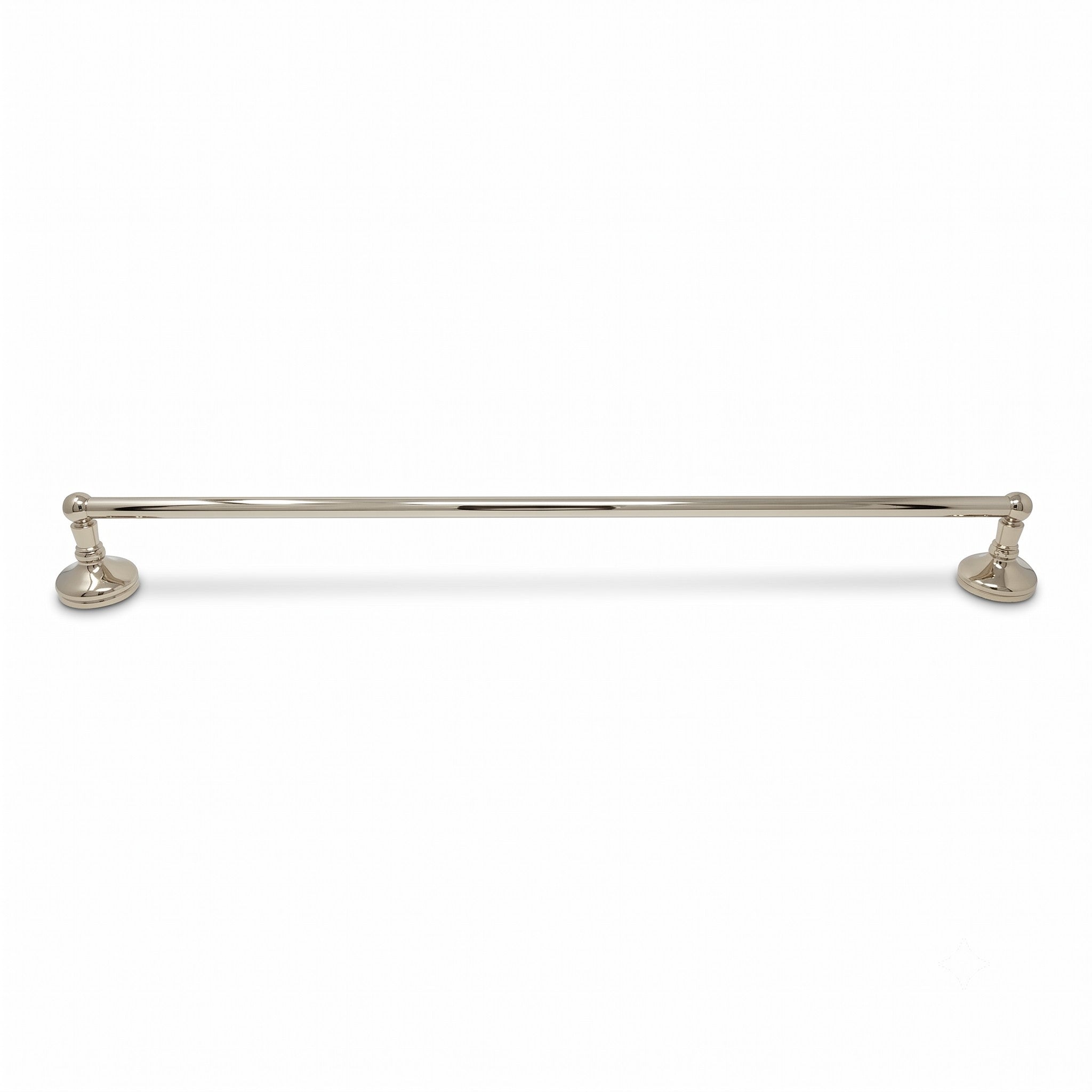 Sacramento Vintage Style Wall Mount Towel Bar with Escutcheons/Brackets and Screws P0305 | Strom Living Polished Nickel 30" - Bathroom Accessories