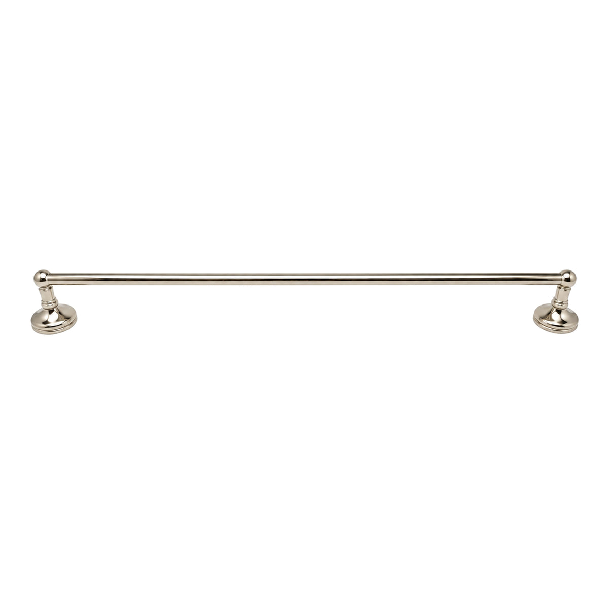 Sacramento Vintage Style Wall Mount Towel Bar with Escutcheons/Brackets and Screws P0305 in Polished Nickel