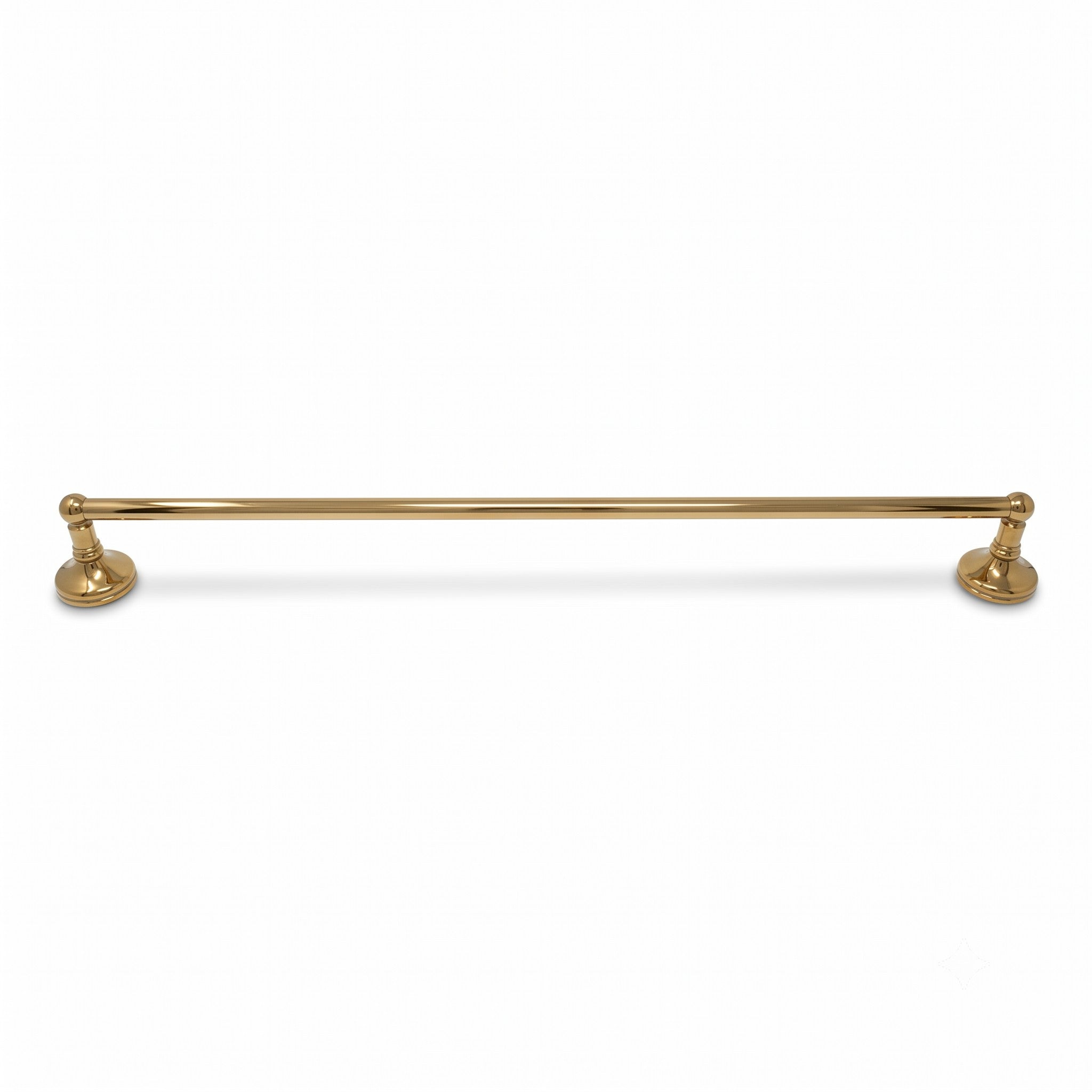 Sacramento Vintage Style Wall Mount Towel Bar with Escutcheons/Brackets and Screws P0305 | Strom Living Polished Brass 30" - Bathroom Accessories