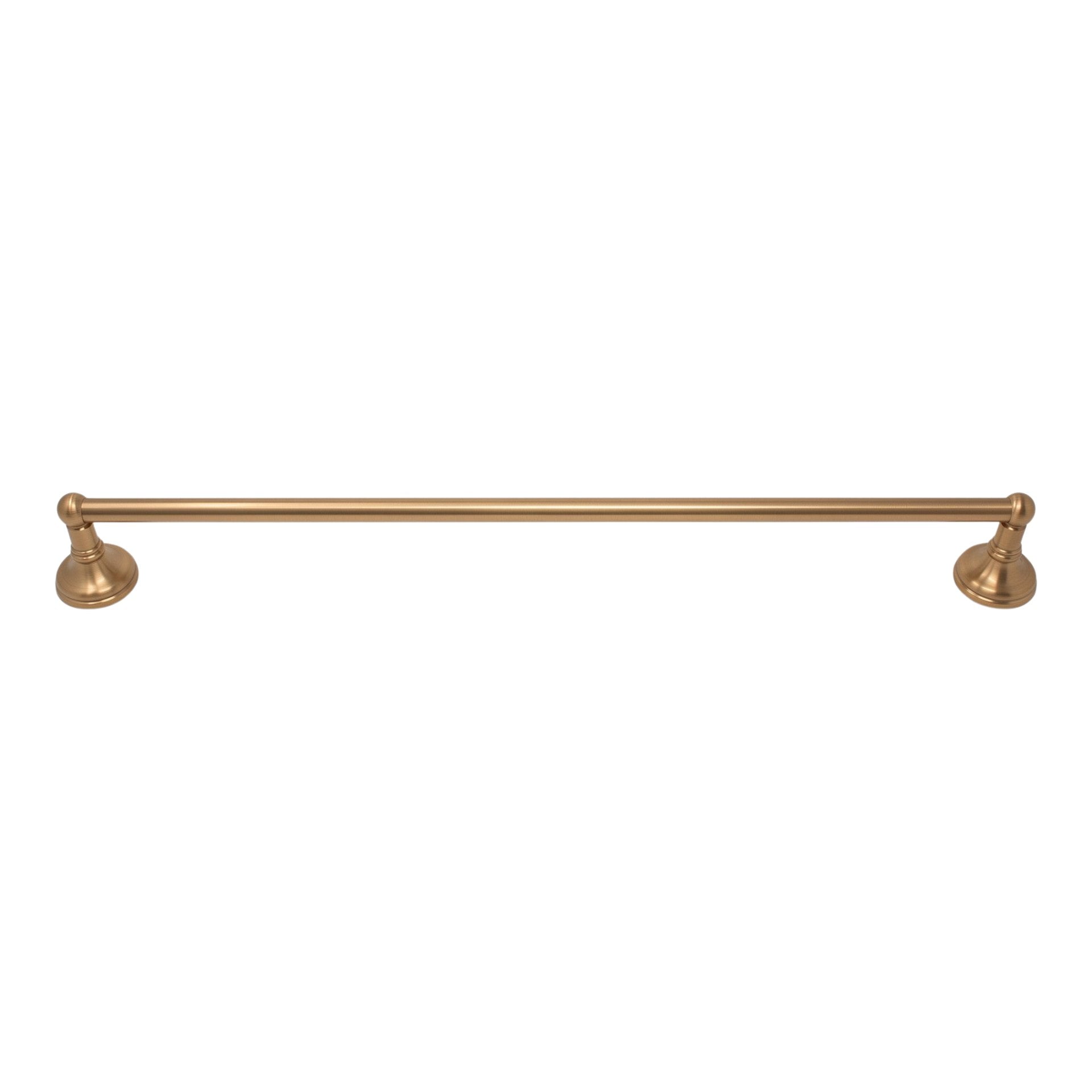 Sacramento Vintage Style Wall Mount Towel Bar with Escutcheons/Brackets and Screws P0305 | Strom Living Raw Brass 30" - Bathroom Accessories