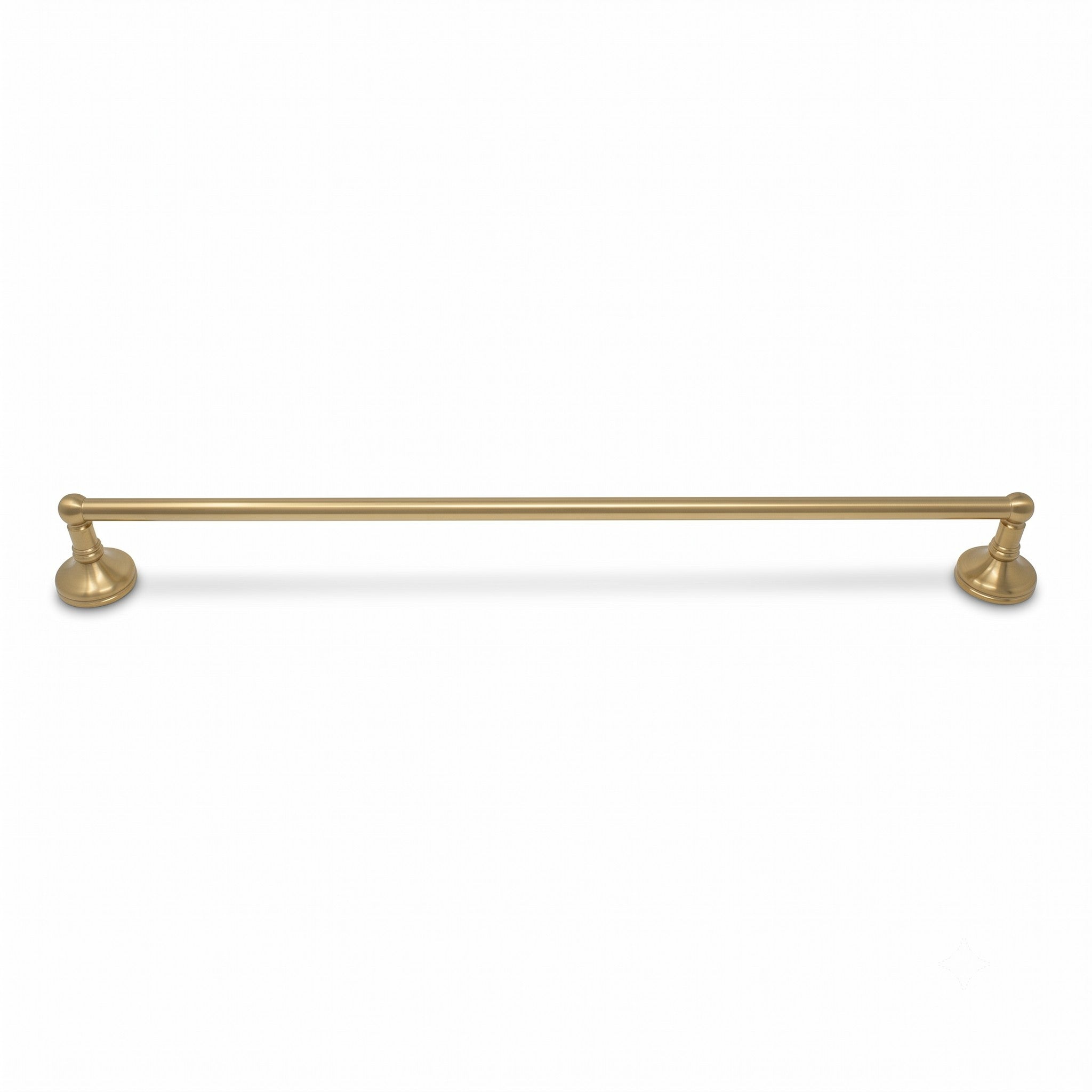 Sacramento Vintage Style Wall Mount Towel Bar with Escutcheons/Brackets and Screws P0305 | Strom Living Satin Brass 30" - Bathroom Accessories
