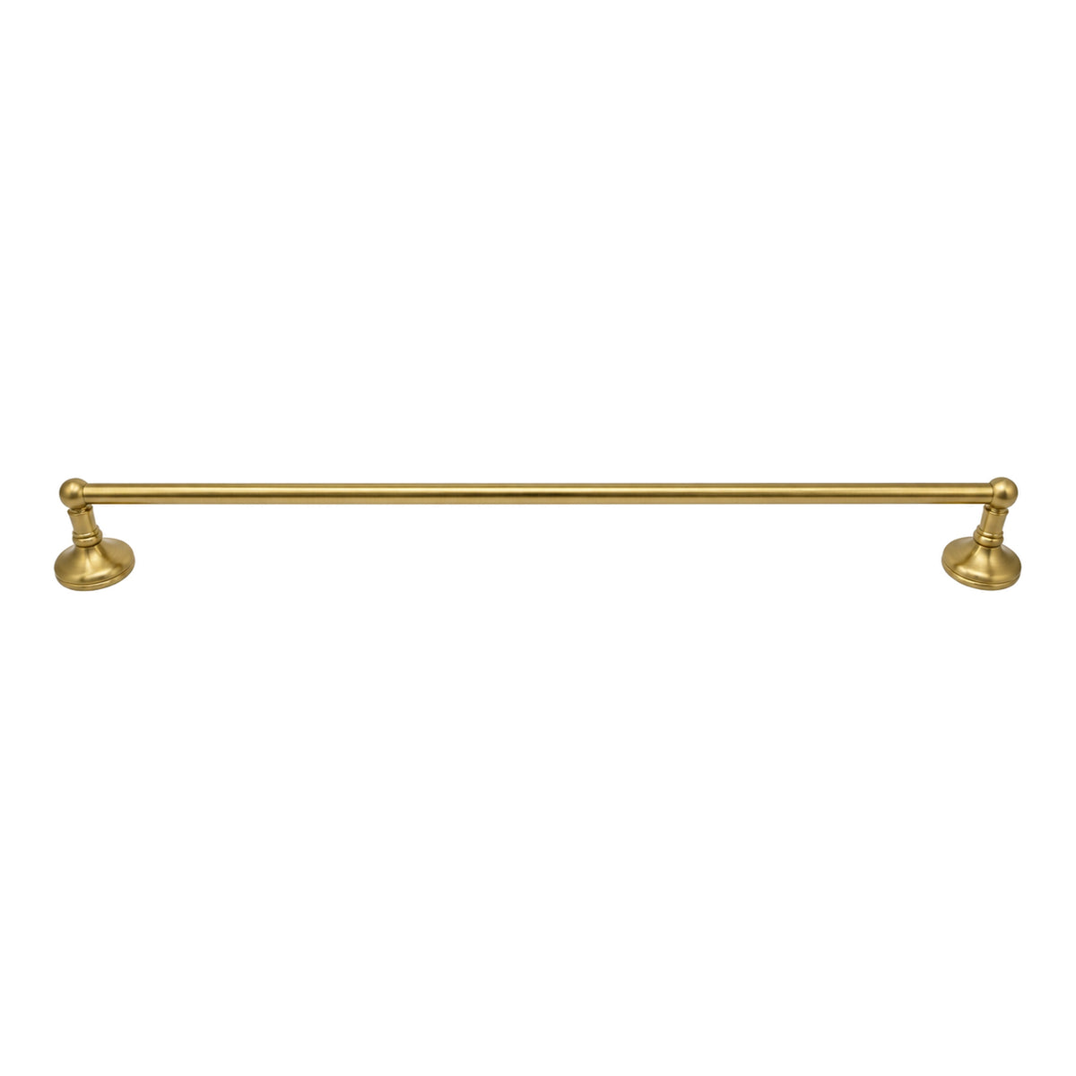 Sacramento Vintage Style Wall Mount Towel Bar with Escutcheons/Brackets and Screws P0305 in Satin Brass