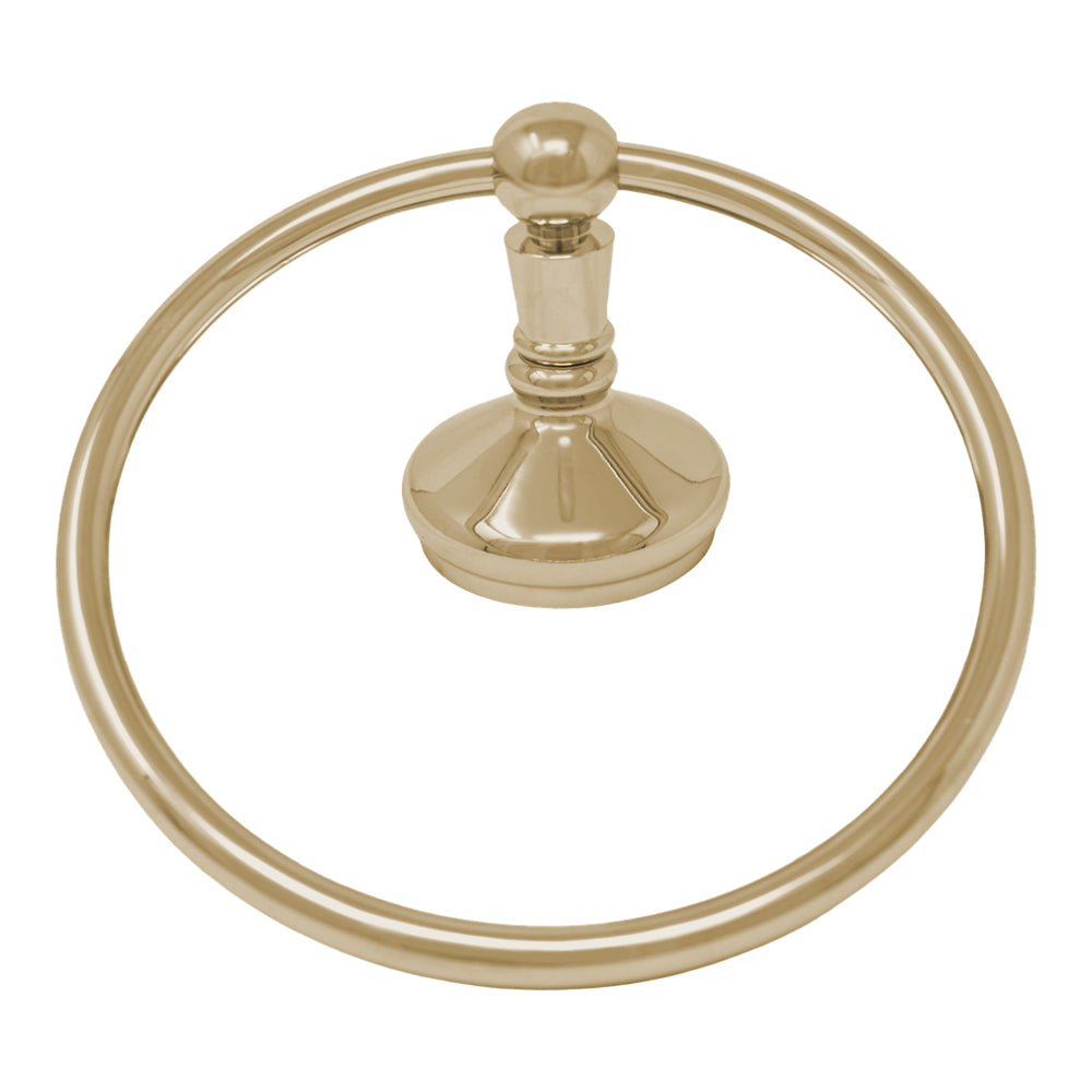 Sacramento Vintage Style Towel Holder Ring, Solid Brass and Escutcheon P0309 | Strom Living - Bathroom Accessories