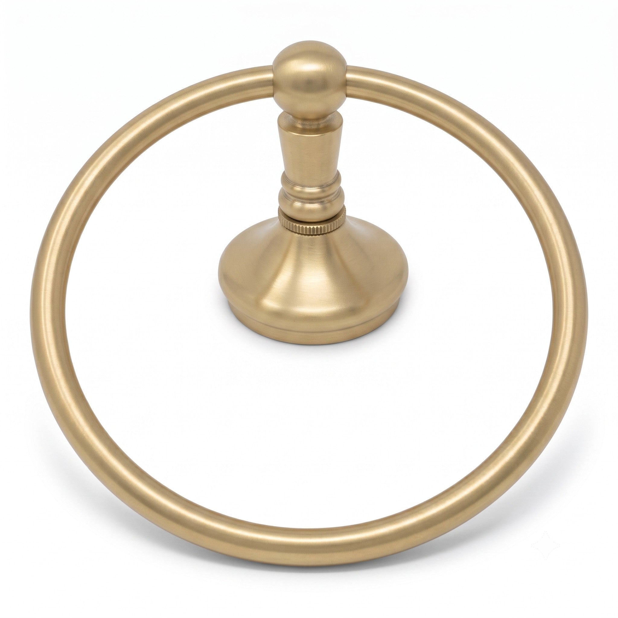 Sacramento Vintage Style Towel Holder Ring, Solid Brass and Escutcheon P0309 | Strom Living Raw Brass - Bathroom Accessories
