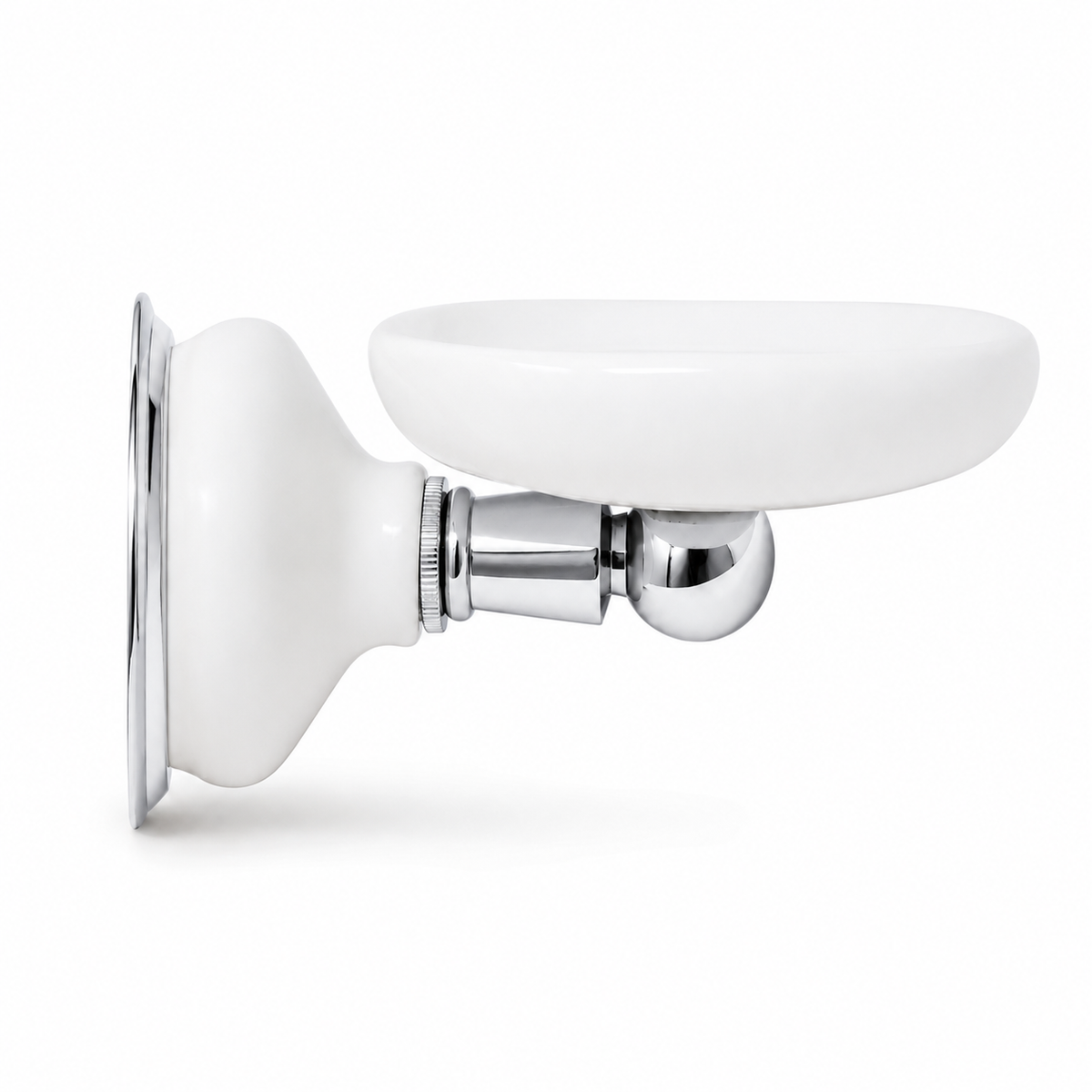 Columbia Wall Mount Porcelain Toothbrush Glass Holder, Solid Brass P0313 | Strom Living Chrome - Bathroom Accessories