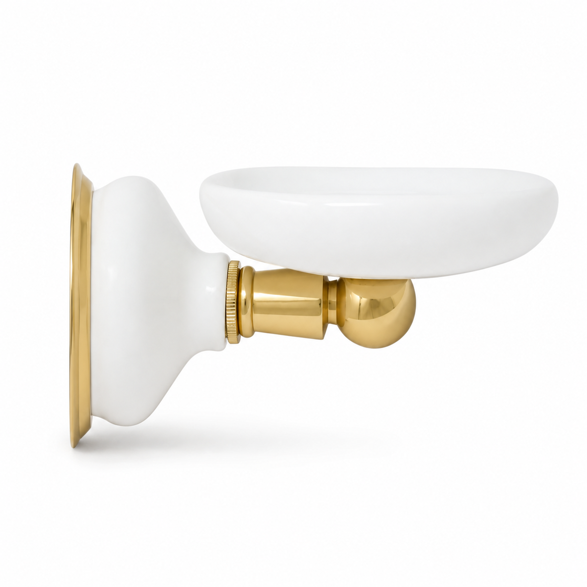 Columbia Wall Mount Porcelain Toothbrush Glass Holder, Solid Brass P0313 | Strom Living Polished Brass - Bathroom Accessories