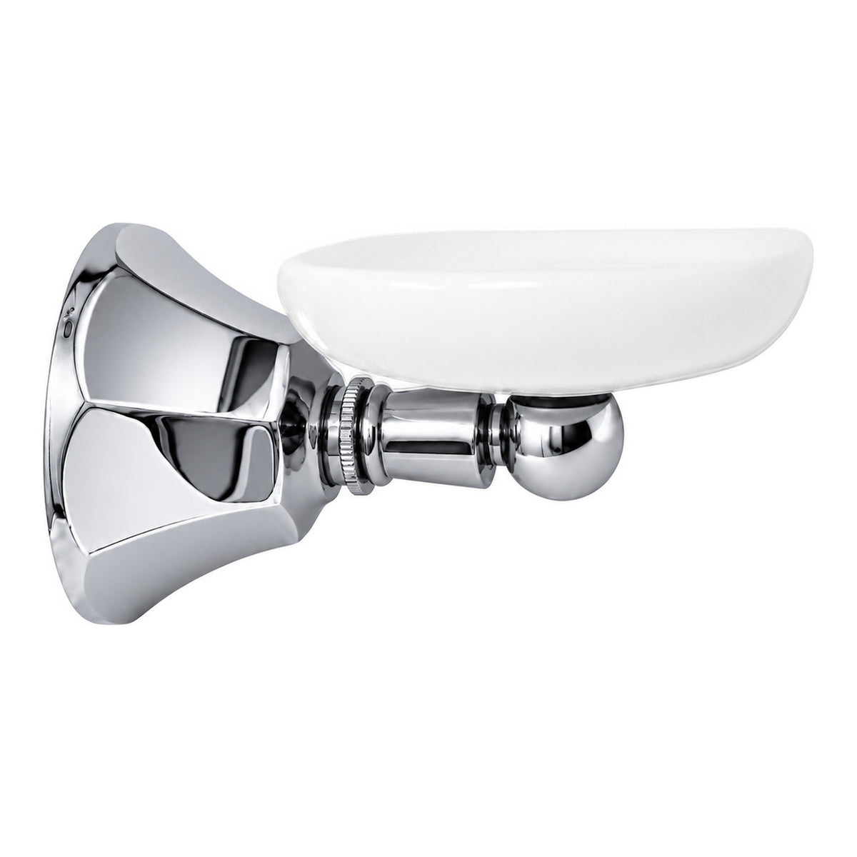 Mississippi Vintage Style Wall Mount Porcelain Deco Toothbrush and Glass Holder, Solid Brass P0315 in Chrome
