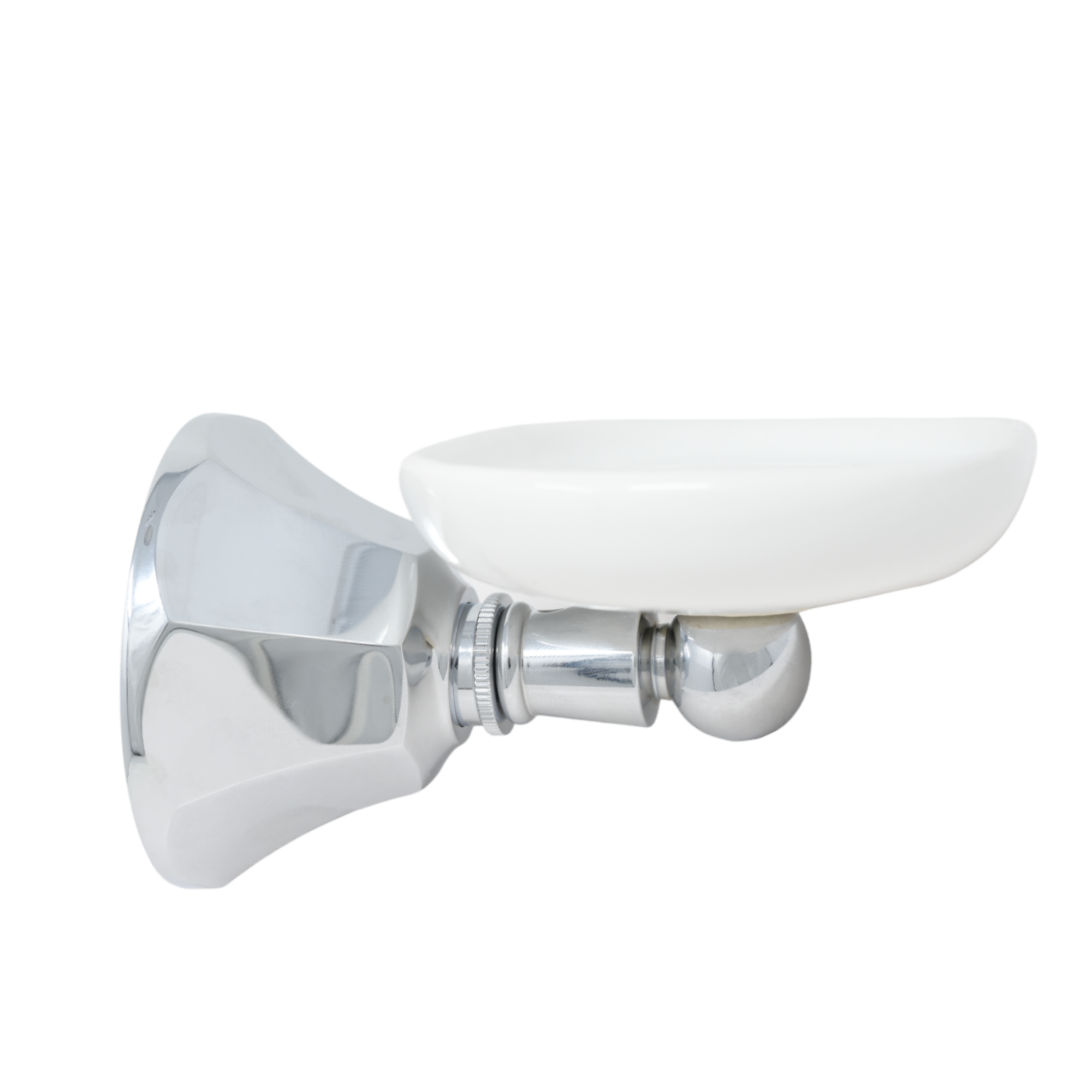 Mississippi Vintage Style Wall Mount Porcelain Deco Toothbrush and Glass Holder, Solid Brass P0315 | Strom Living Chrome - Bathroom Accessories
