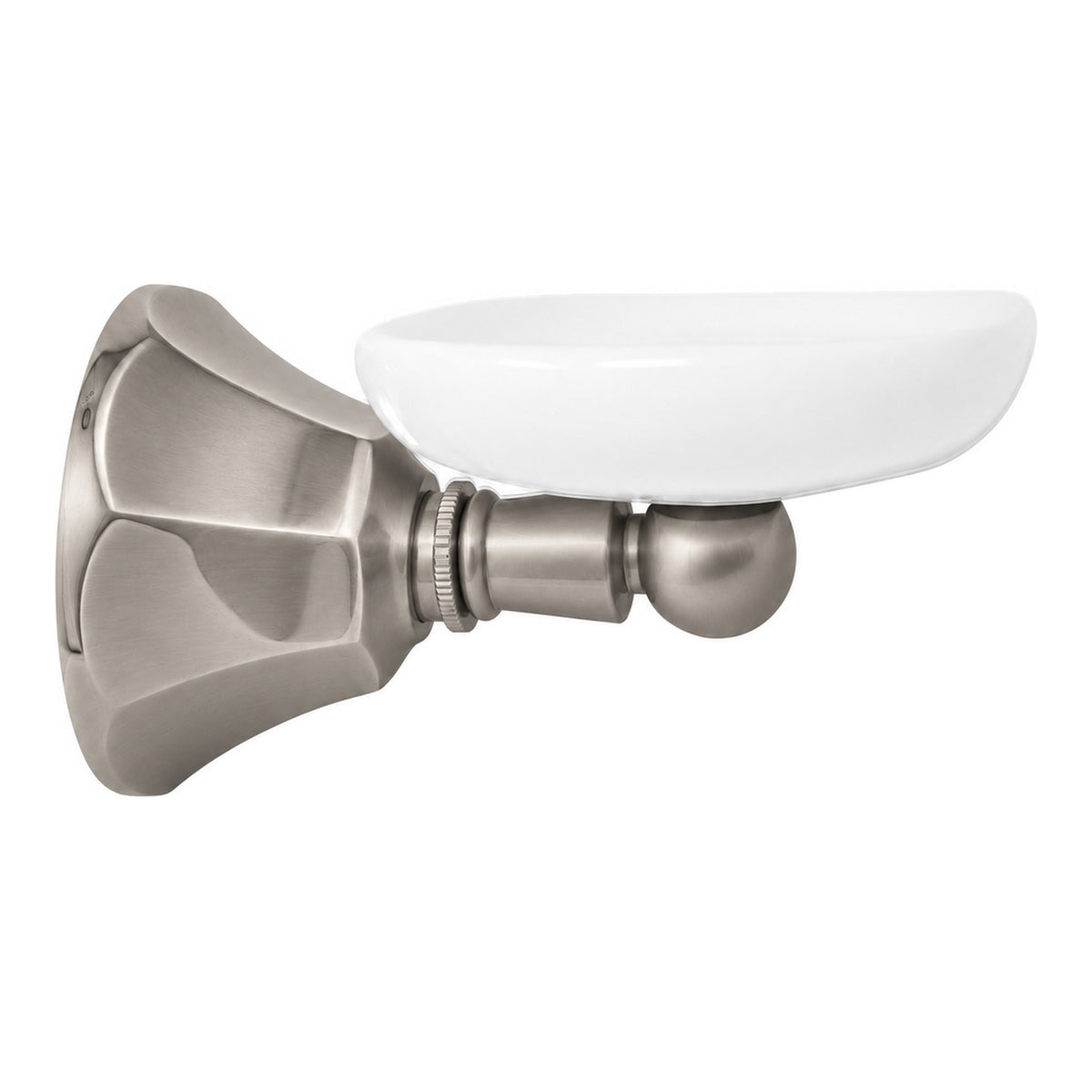 Mississippi Vintage Style Wall Mount Porcelain Deco Toothbrush and Glass Holder, Solid Brass P0315 in Matte Nickel