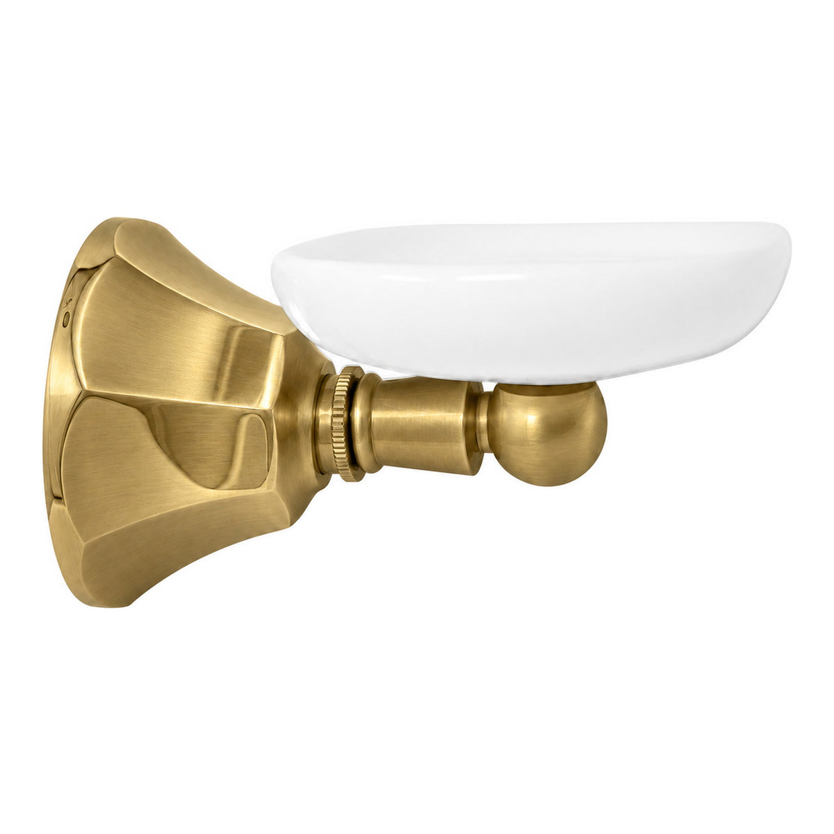 Mississippi Vintage Style Wall Mount Porcelain Deco Toothbrush and Glass Holder, Solid Brass P0315 in Satin Brass