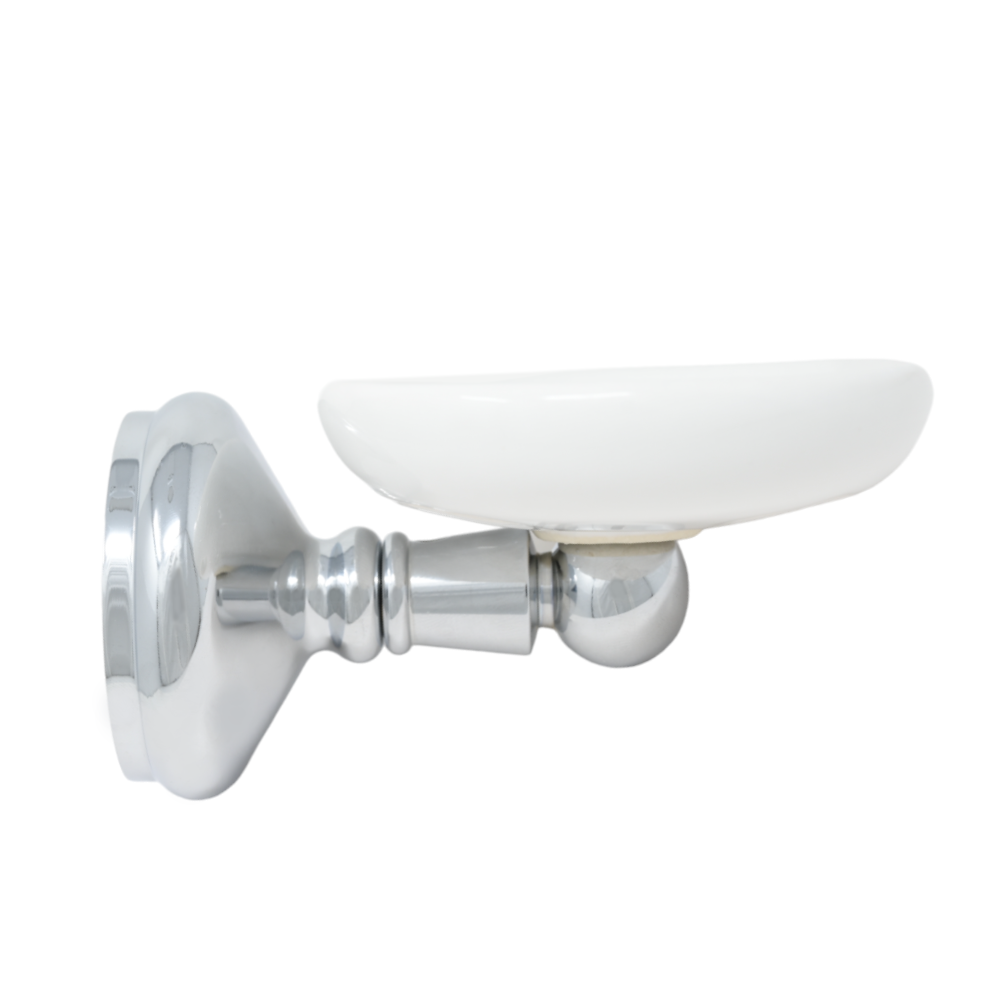 Sacramento Traditional Style Wall Mount Porcelain Toothbrush and Glass Holder, Solid Brass P0316 | Strom Living Chrome - Bathroom Accessories