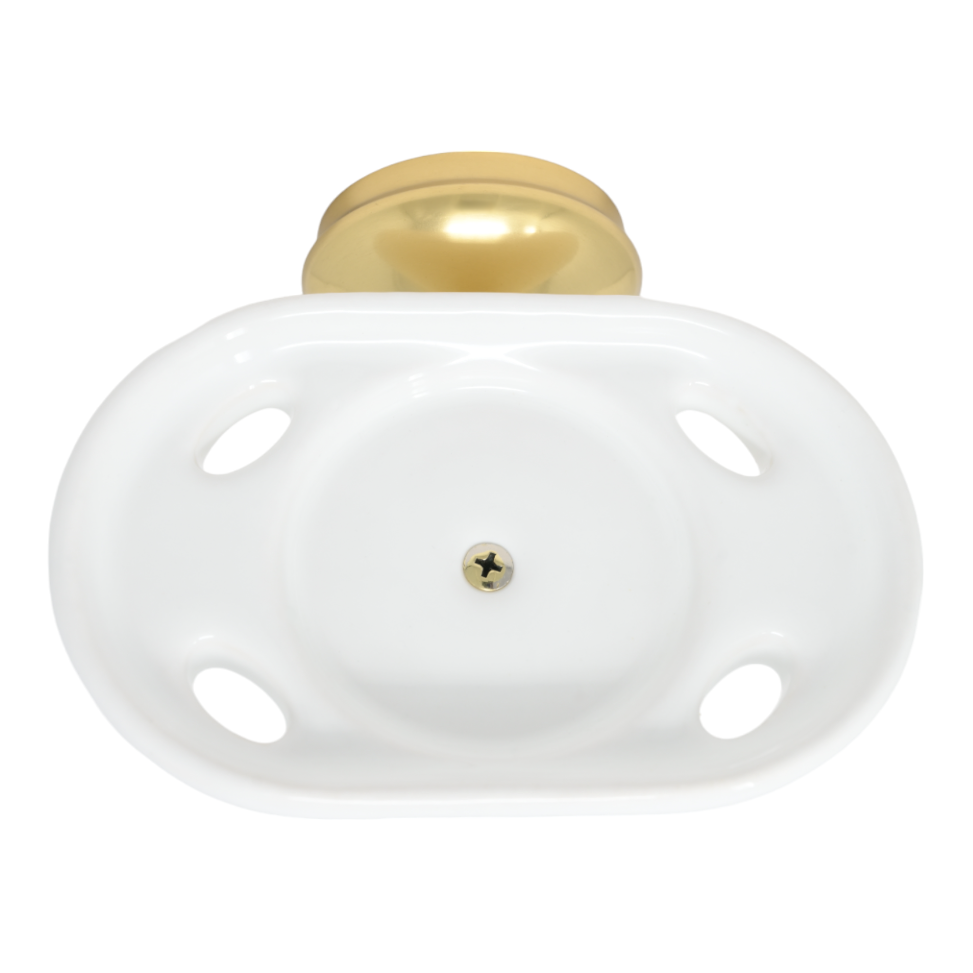 Sacramento Traditional Style Wall Mount Porcelain Toothbrush and Glass Holder, Solid Brass P0316 | Strom Living - Bathroom Accessories