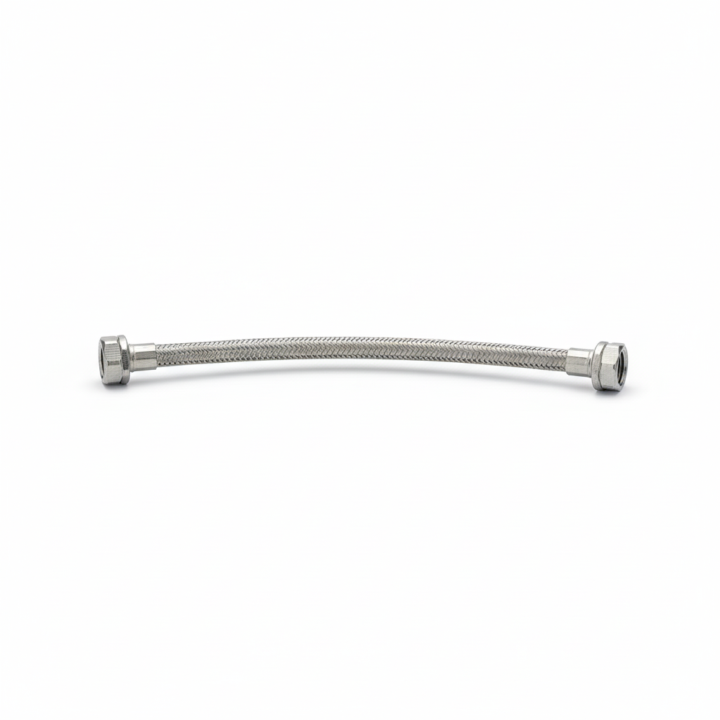 Stainless Steel Flex Hose with 12" Long and 1/2" IPS Connections P0329 | Strom Living - Faucet Parts