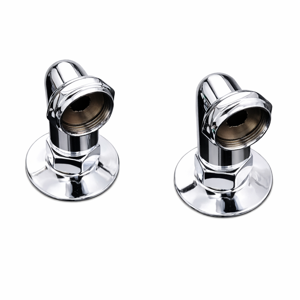 Deck Mount 90 Degree Couplers with Screws P0330 | Strom Living Chrome - Plumbing Parts