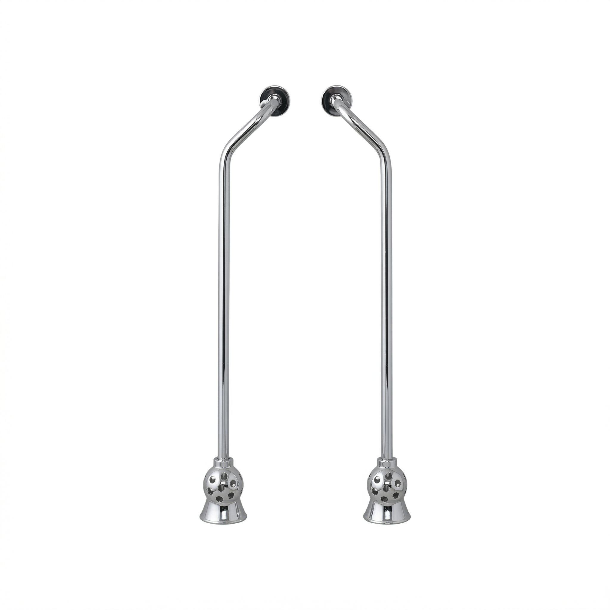 Strom Living Tub Supply Set with Double Offset Tubing Cross-Point Handles Chrome - Plumbing Parts