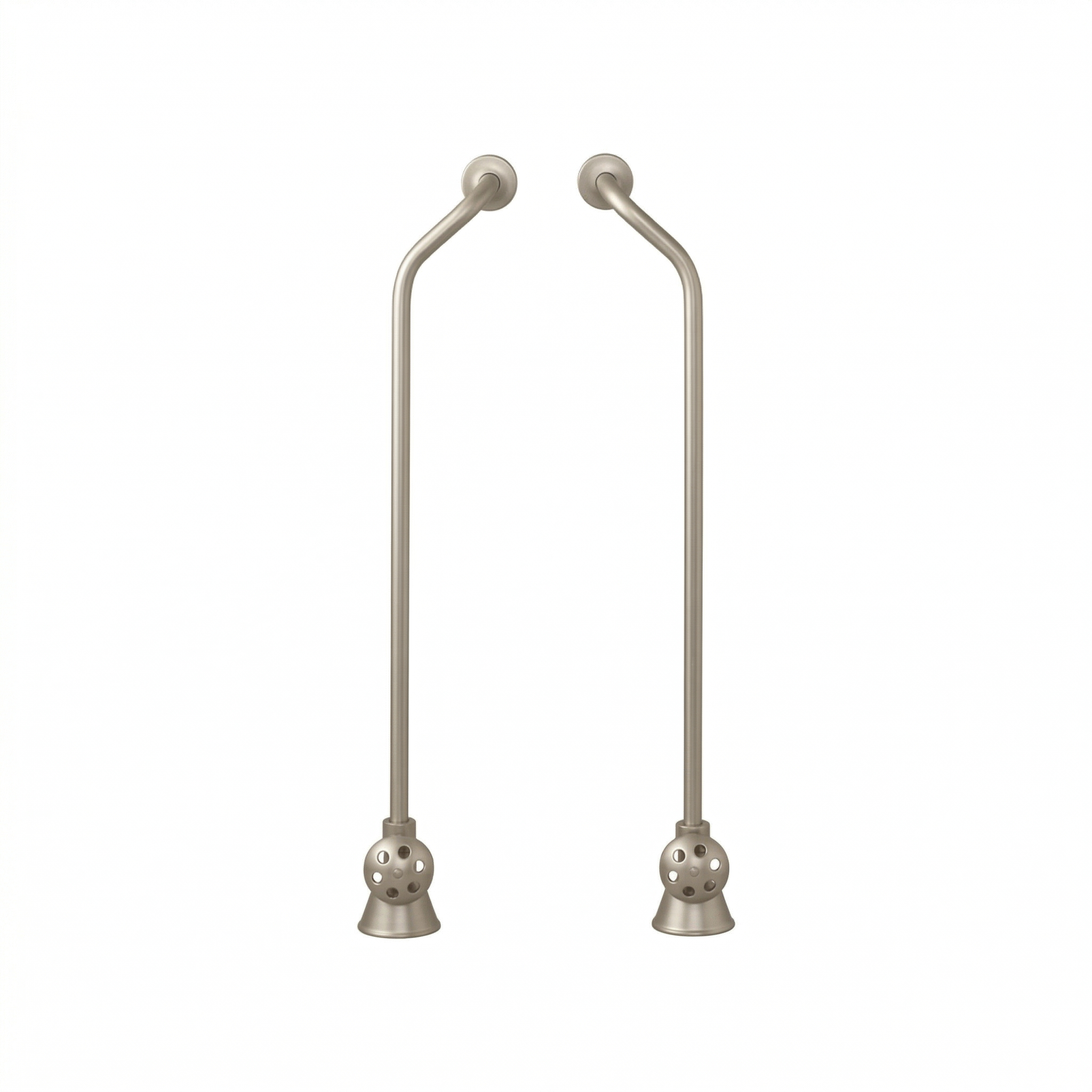 Strom Living Tub Supply Set with Double Offset Tubing Lever Handles Matte Nickel - Plumbing Parts