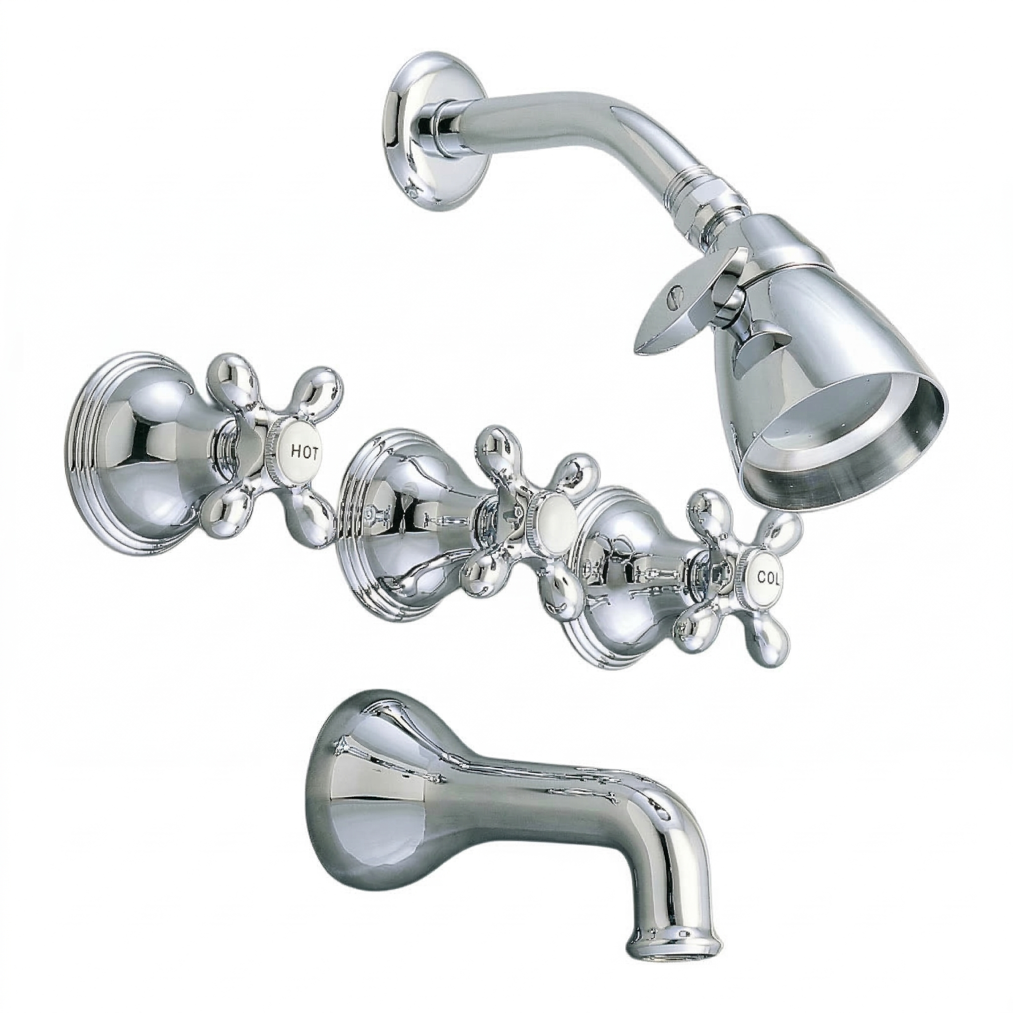 St. Lawrence In-Wall Tub & Shower Set P0352 | Strom Living Chrome - Showers