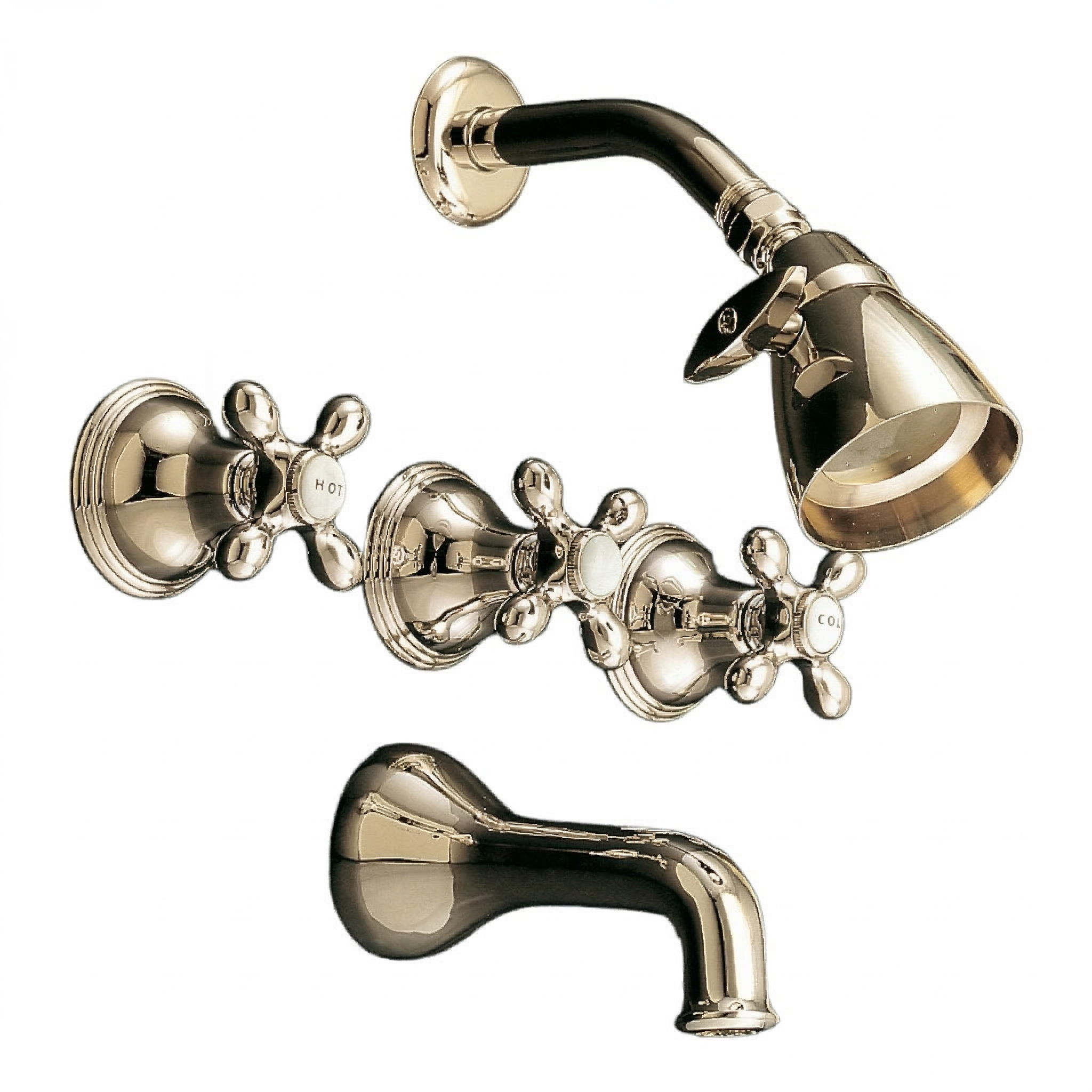 St. Lawrence In-Wall Tub & Shower Set P0352 | Strom Living Polished Nickel - Showers