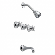 Sacramento Rhine In-Wall Tub & Shower Set P0360 | Strom Living Chrome - Showers