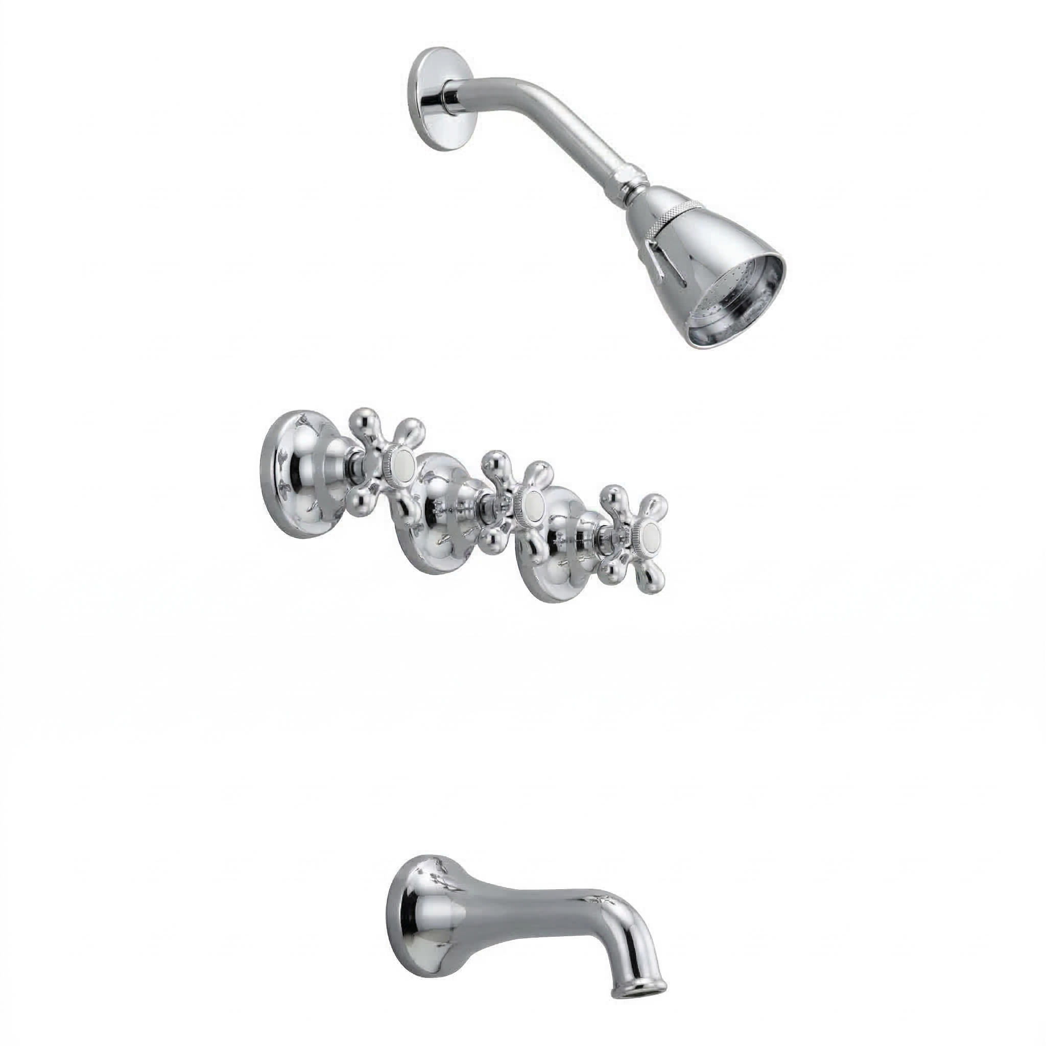 Sacramento Rhine In-Wall Tub & Shower Set P0360 | Strom Living Chrome - Showers