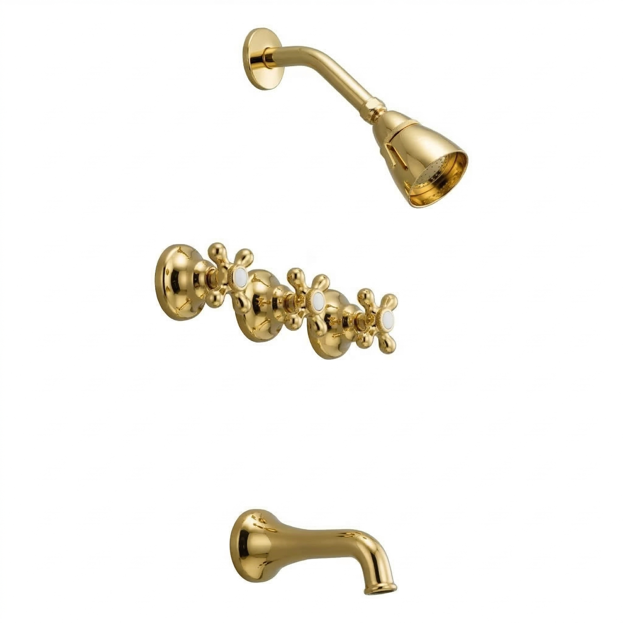 Sacramento Rhine In-Wall Tub & Shower Set P0360 | Strom Living Polished Brass - Showers