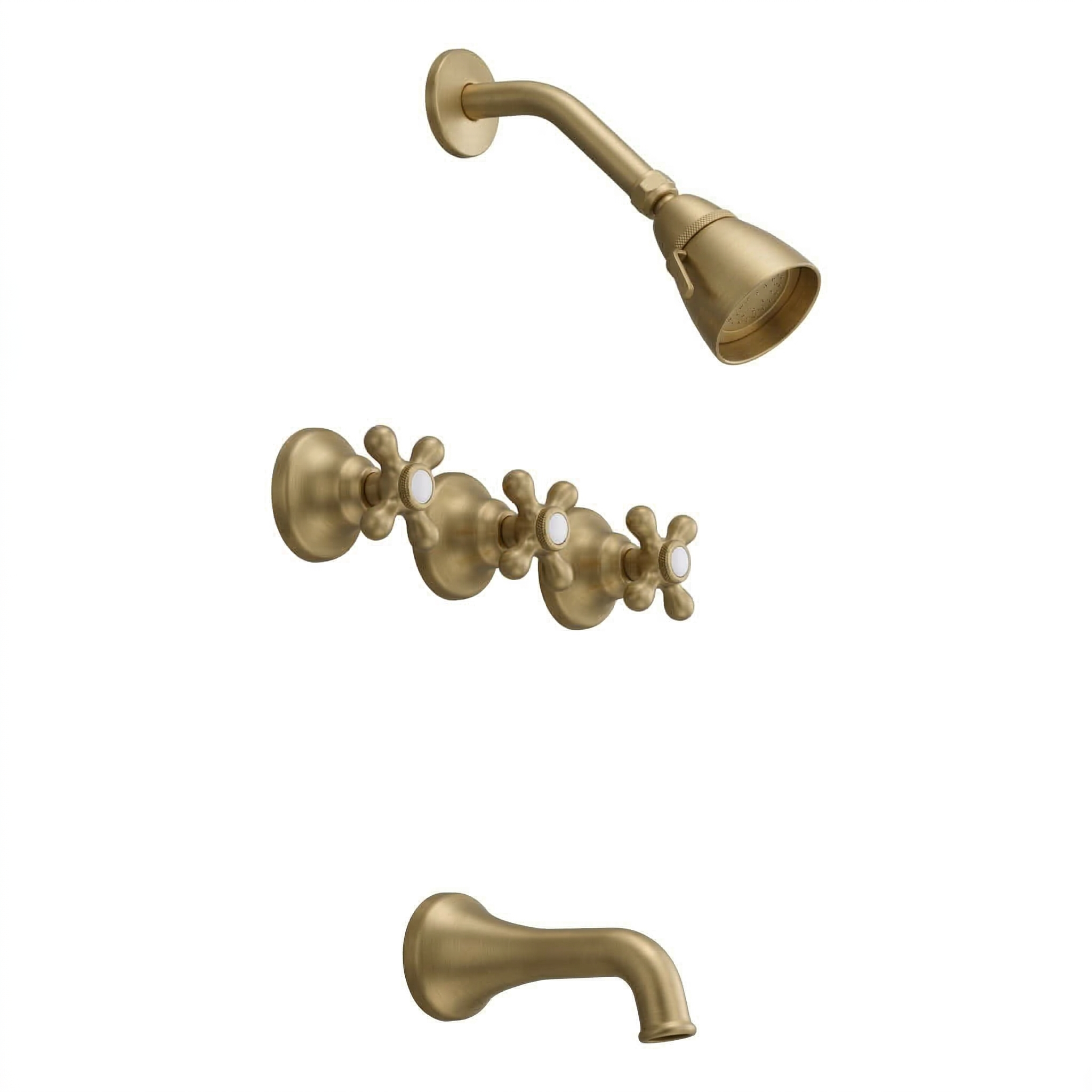 Sacramento Rhine In-Wall Tub & Shower Set P0360 | Strom Living Raw Brass - Showers