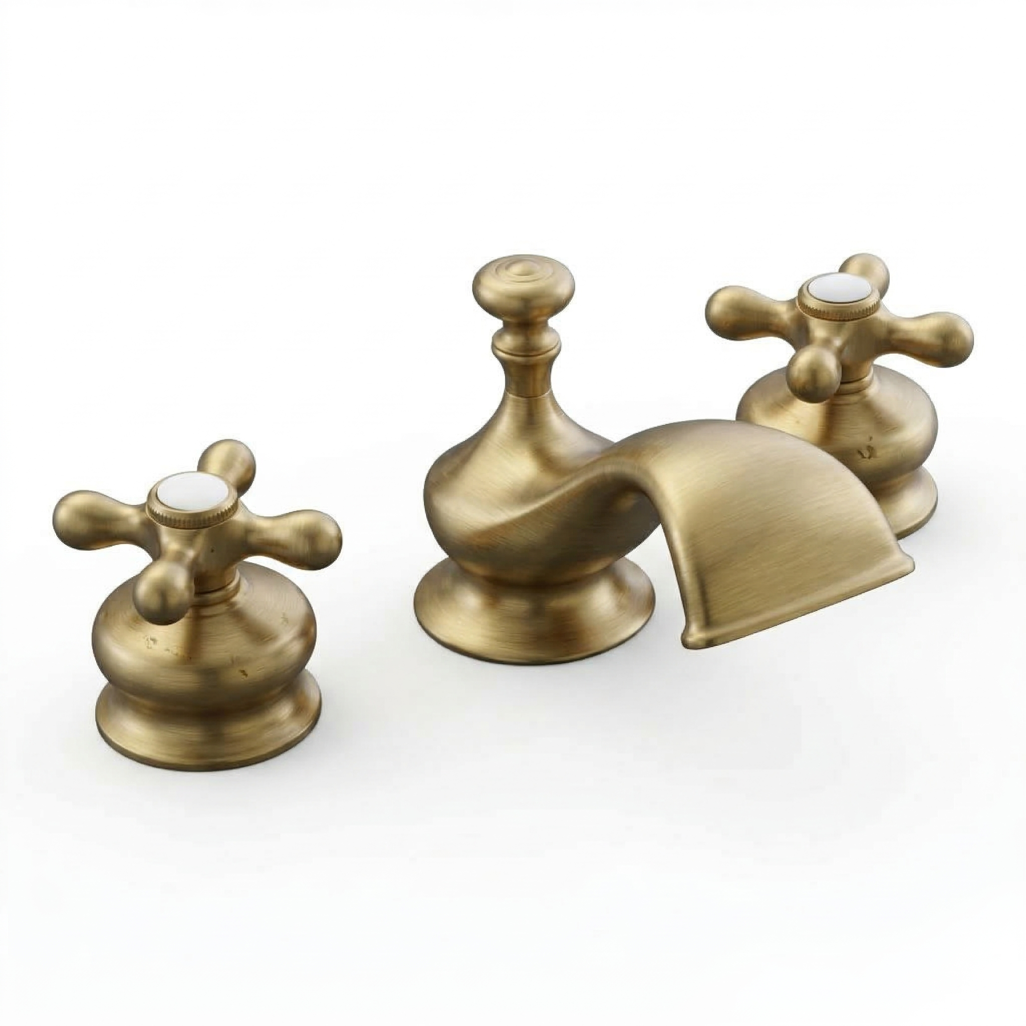 Thames Widespread Lav Faucet Set P0376 | Strom Living Satin Brass - Bathroom Faucets