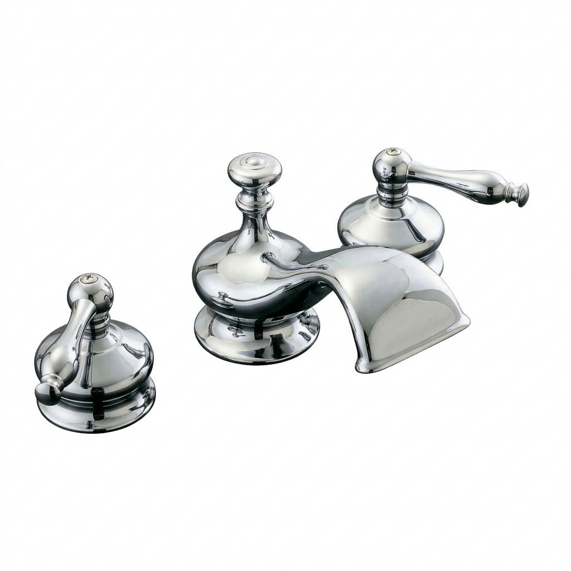 Thames Widespread Lav Faucet w/ Pop-Up Drain P0378 | Strom Living Chrome - Bathroom Faucets
