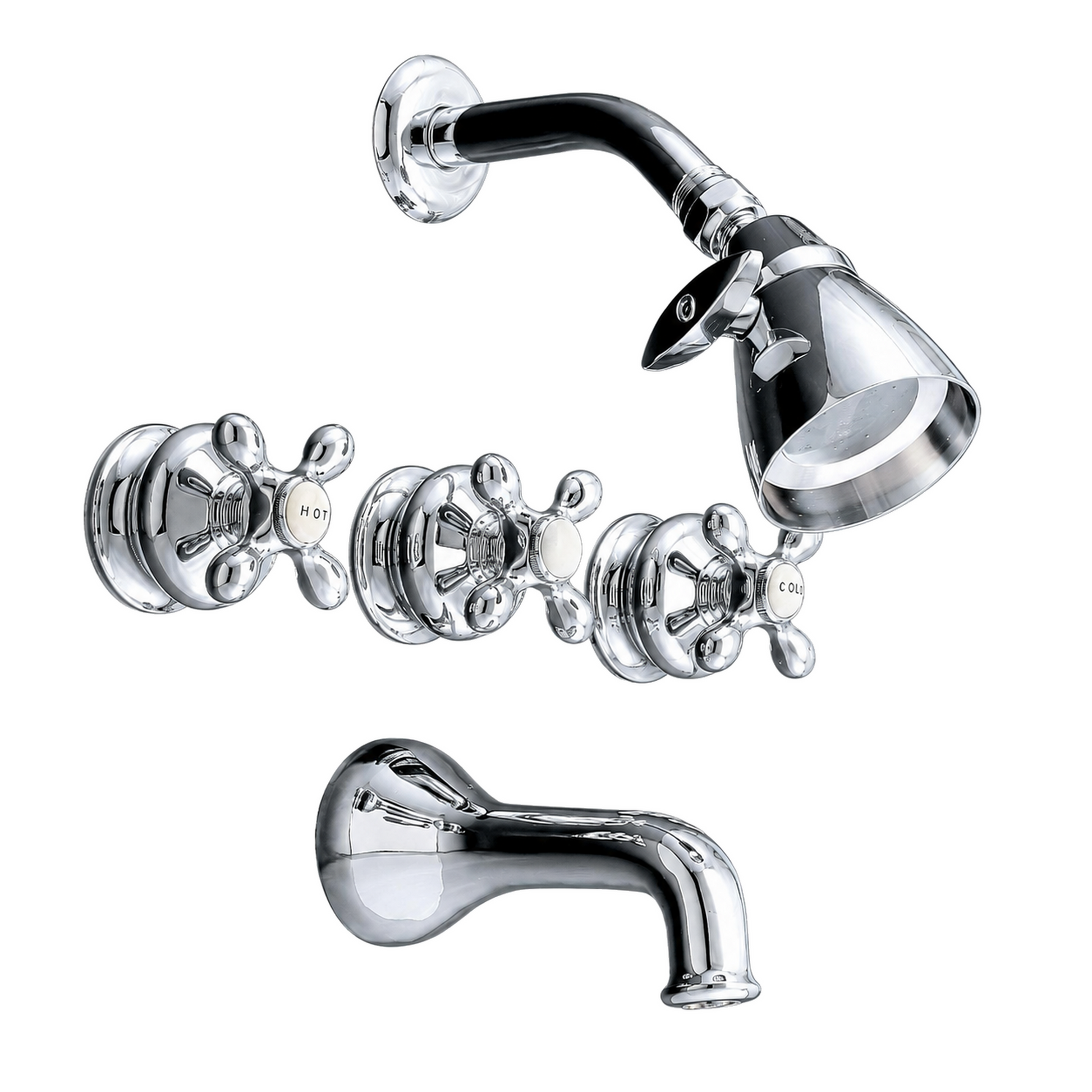 Thames In-Wall Tub & Shower Set P0381 | Strom Living Chrome - Showers