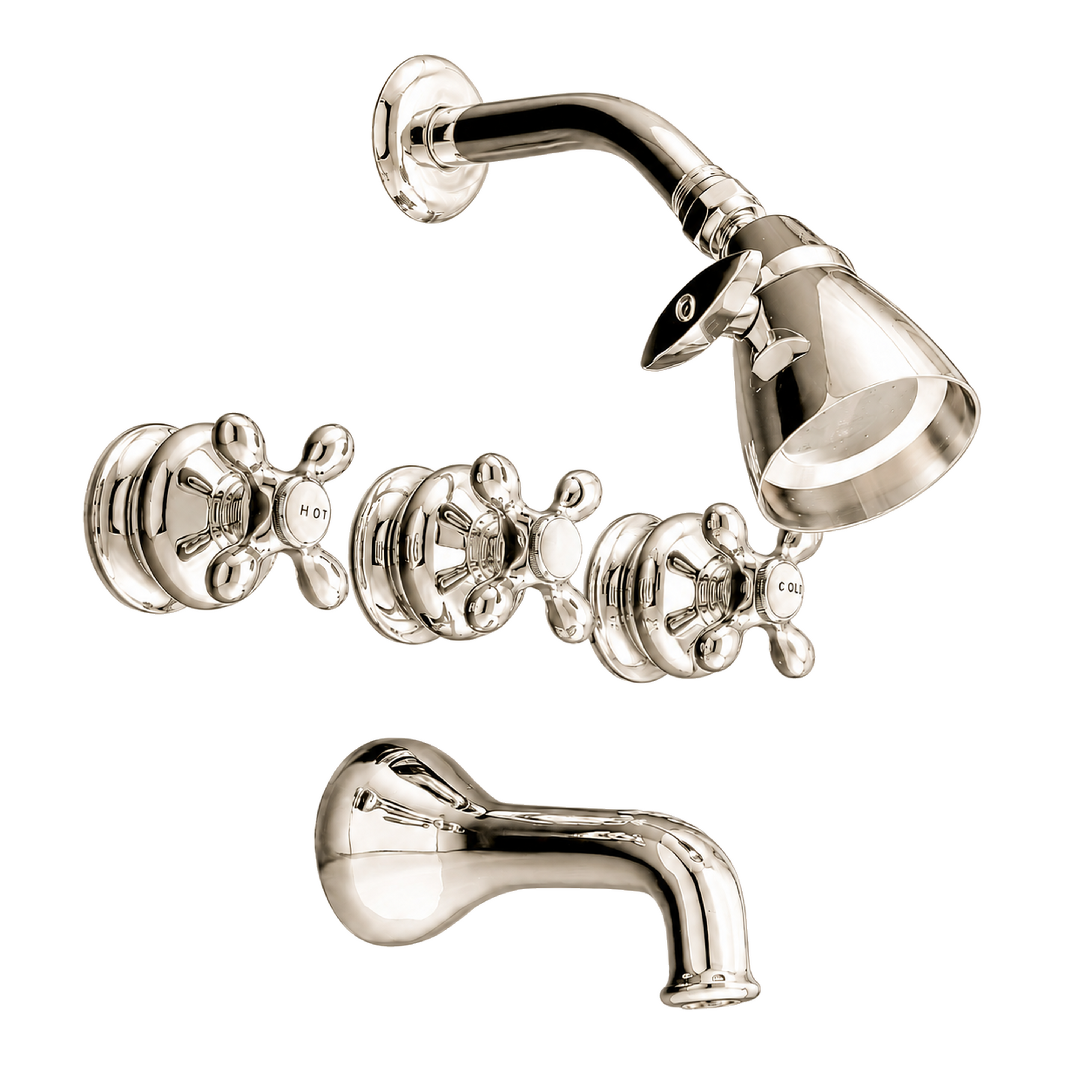 Thames In-Wall Tub & Shower Set P0381 | Strom Living Polished Nickel - Showers