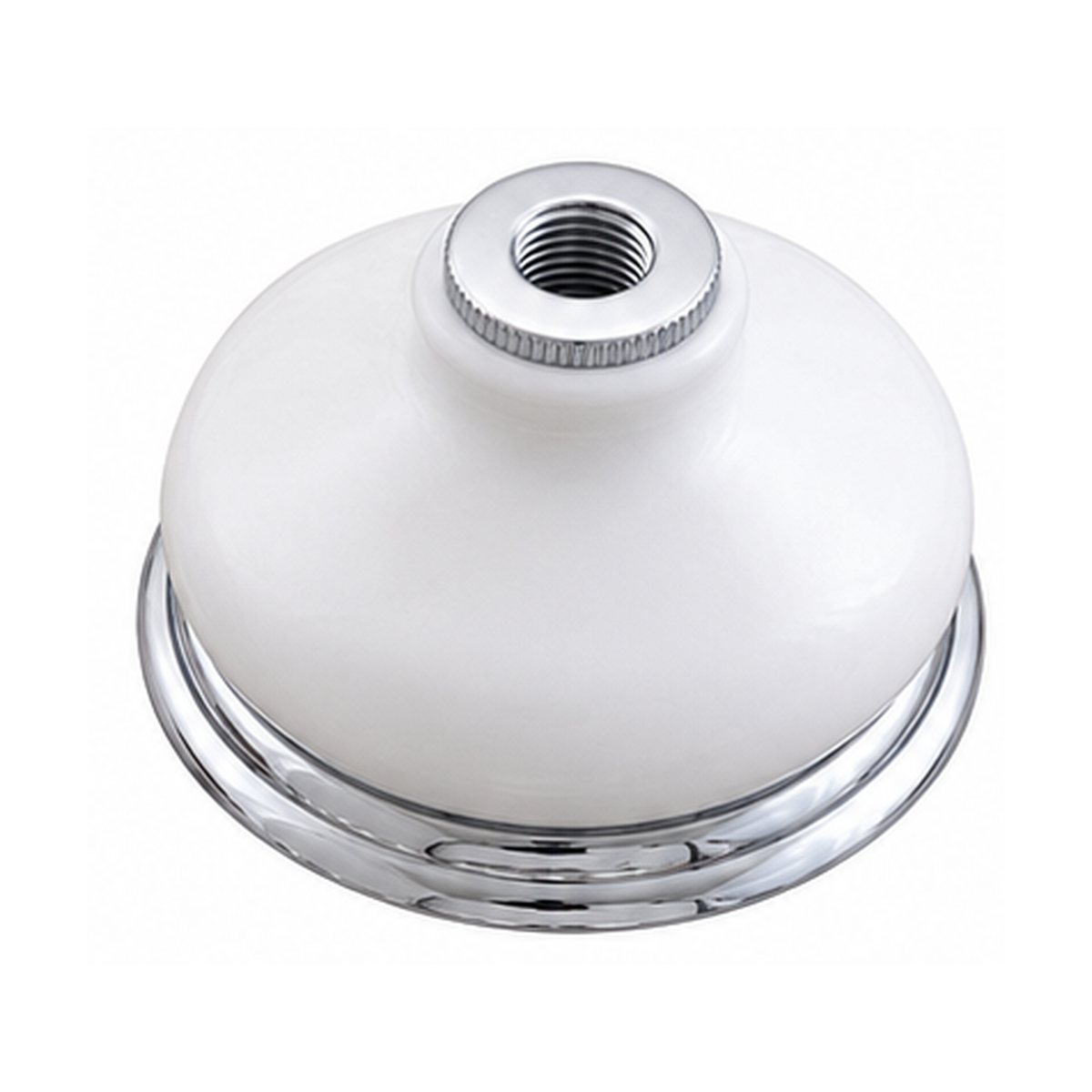 Strom Living Columbia Porcelain Escutcheon with Brass Ring Chrome - Faucet Parts