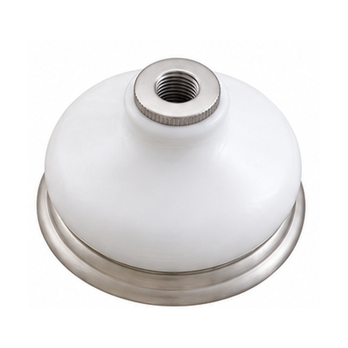 Strom Living Columbia Porcelain Escutcheon with Brass Ring Matte Nickel - Faucet Parts