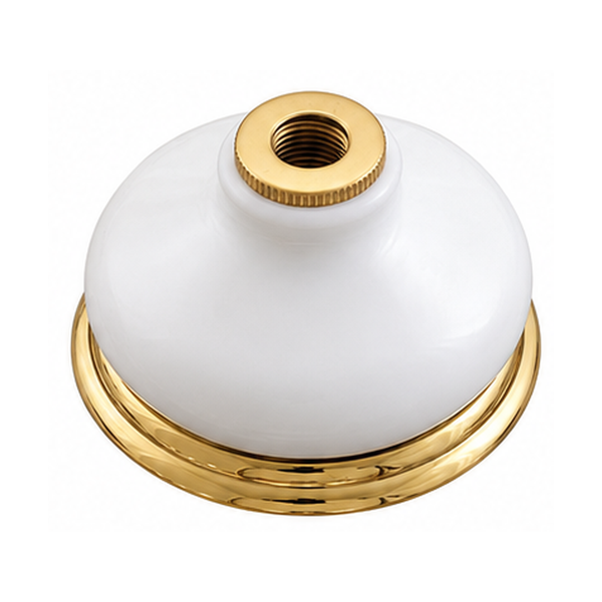 Strom Living Columbia Porcelain Escutcheon with Brass Ring Supercoat Brass - Faucet Parts