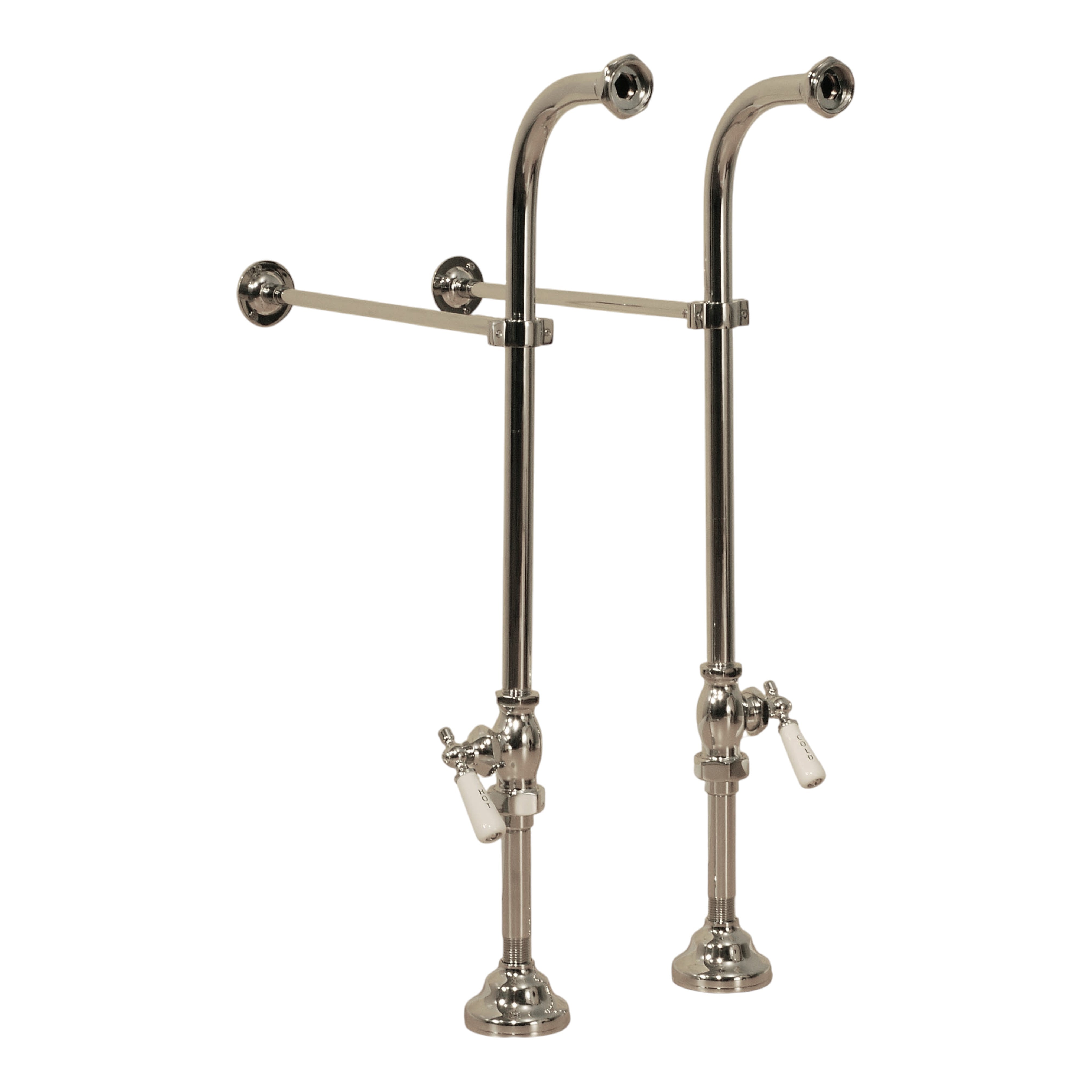 Free Standing Tub Supply Set with Shutoffs P0398 | Strom Living Chrome - Plumbing Parts