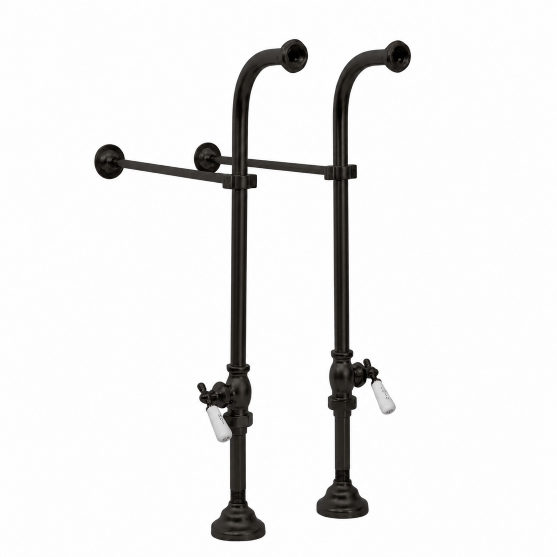 Free Standing Tub Supply Set with Shutoffs P0398 | Strom Living Oil Rubbed Bronze - Plumbing Parts