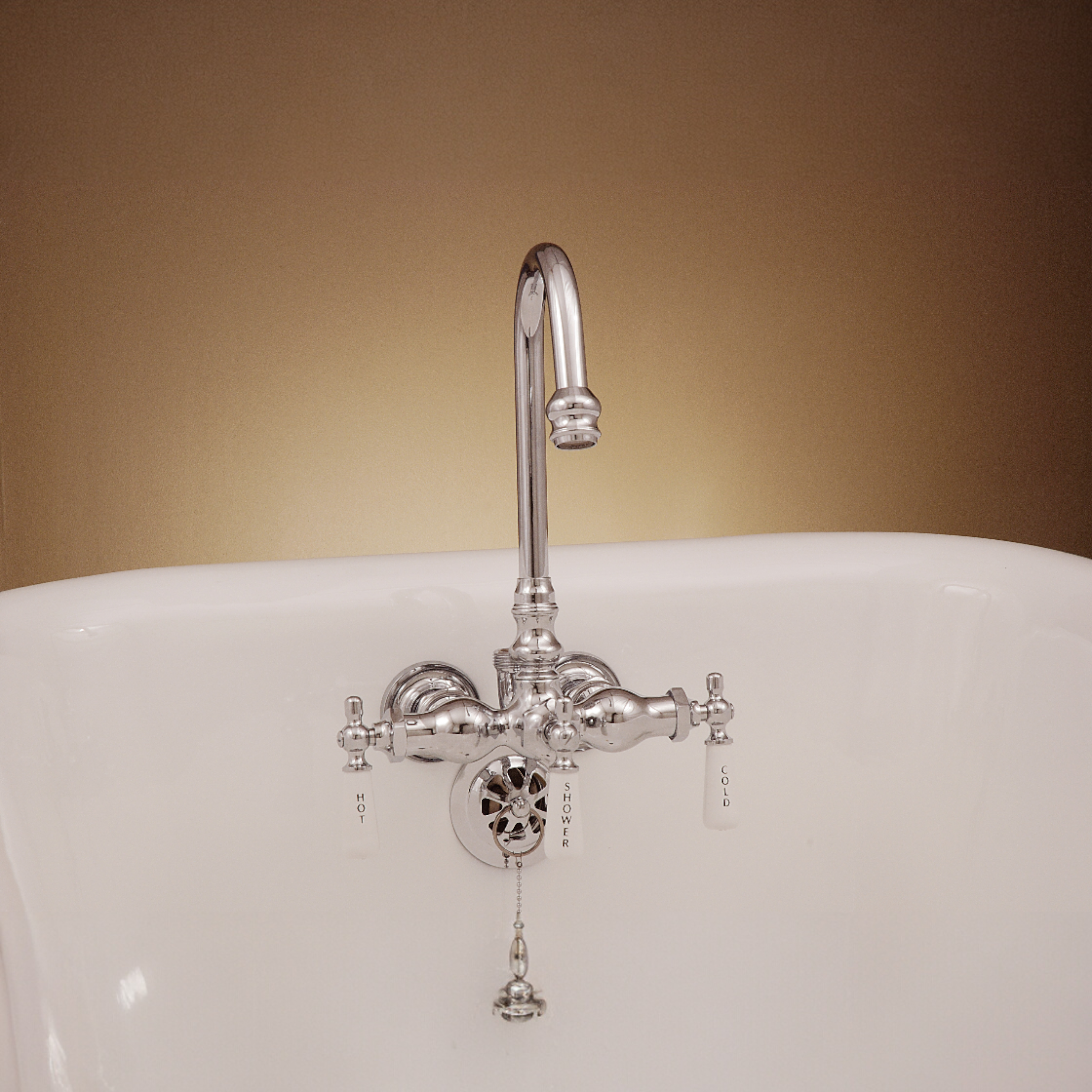 Tub Faucet with Diverter Handle and Gooseneck Spout P0400 | Strom Living