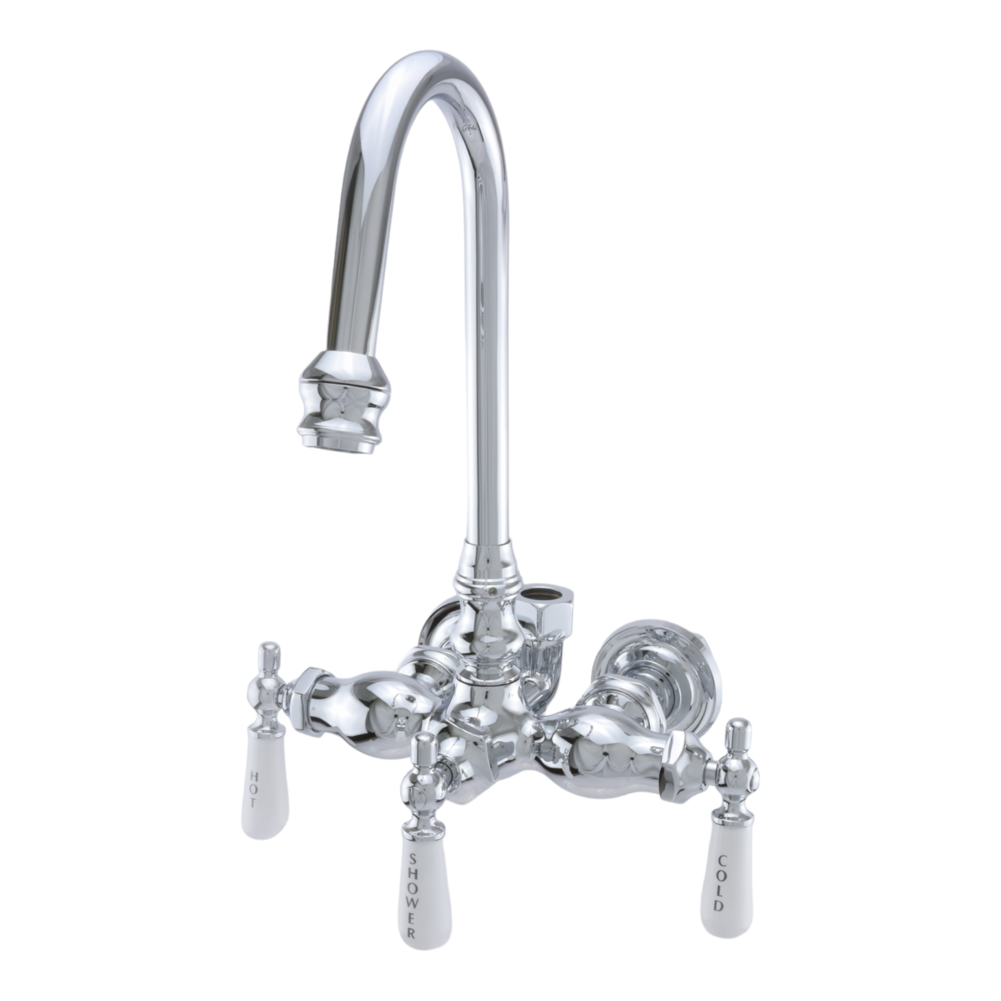 Tub Mount Gooseneck Diverter Faucet for Shower Riser P0400 | Strom Living