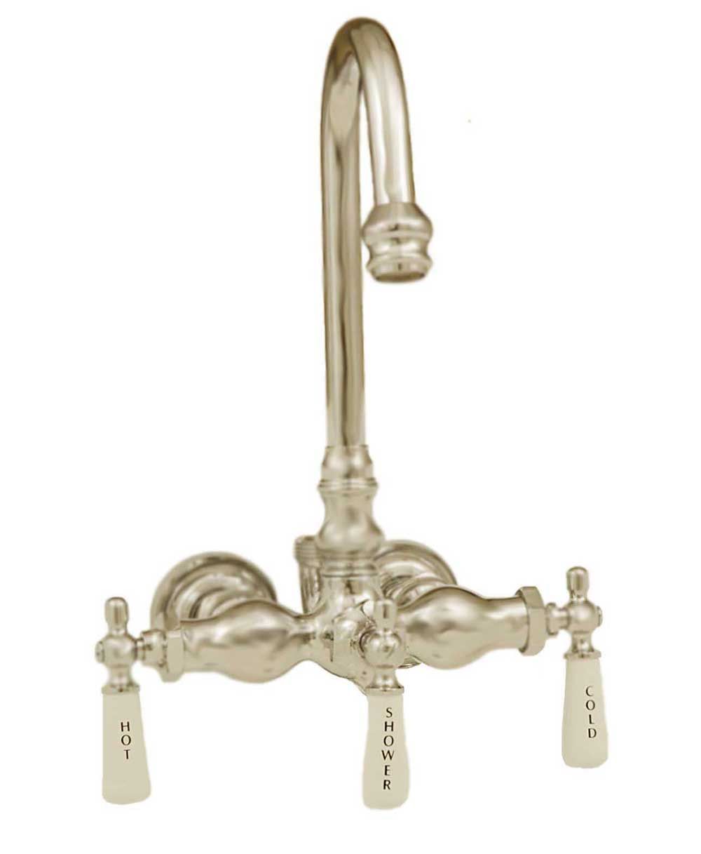 Tub Mount Gooseneck Diverter Faucet P0400 | Strom Living Matte Nickel - Tub Fillers