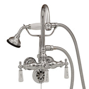 Tub Mount Gooseneck Faucet with Handheld P0402 | Strom Living Chrome - Tub Fillers