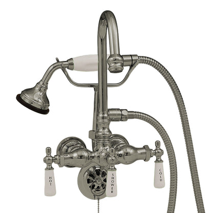 Strom Living Tub Faucet with Handheld Shower and Diverter Handle and Gooseneck Spout