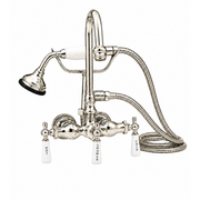 Tub Mount Gooseneck Faucet with Handheld P0402 | Strom Living Polished Nickel - Tub Fillers