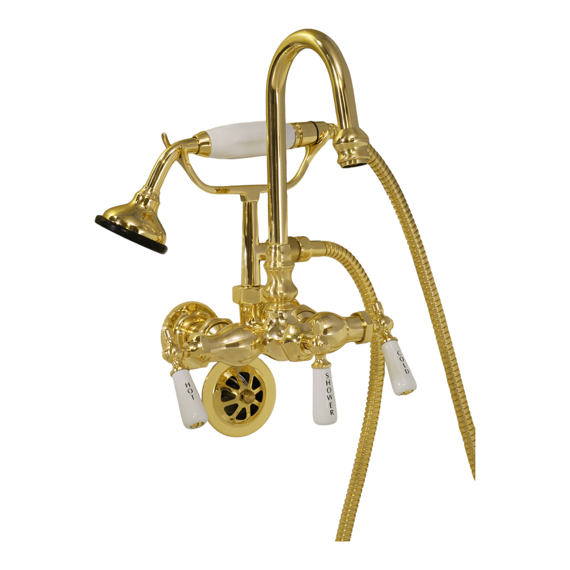 Tub Mount Gooseneck Faucet with Handheld P0402 | Strom Living