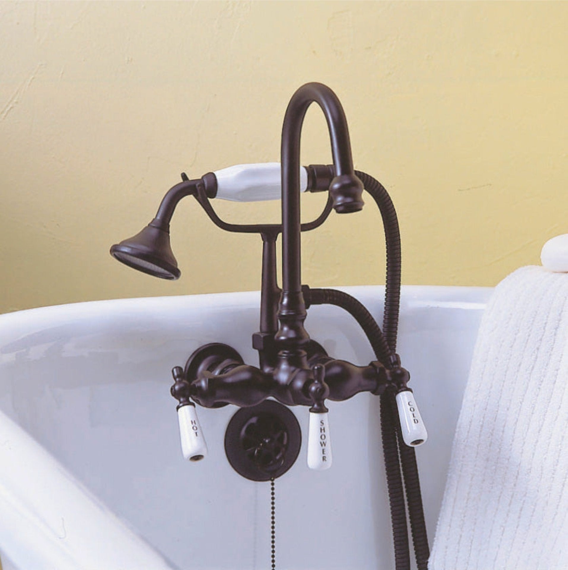 Tub Mount Gooseneck Faucet with Handheld P0402 | Strom Living - Tub Fillers