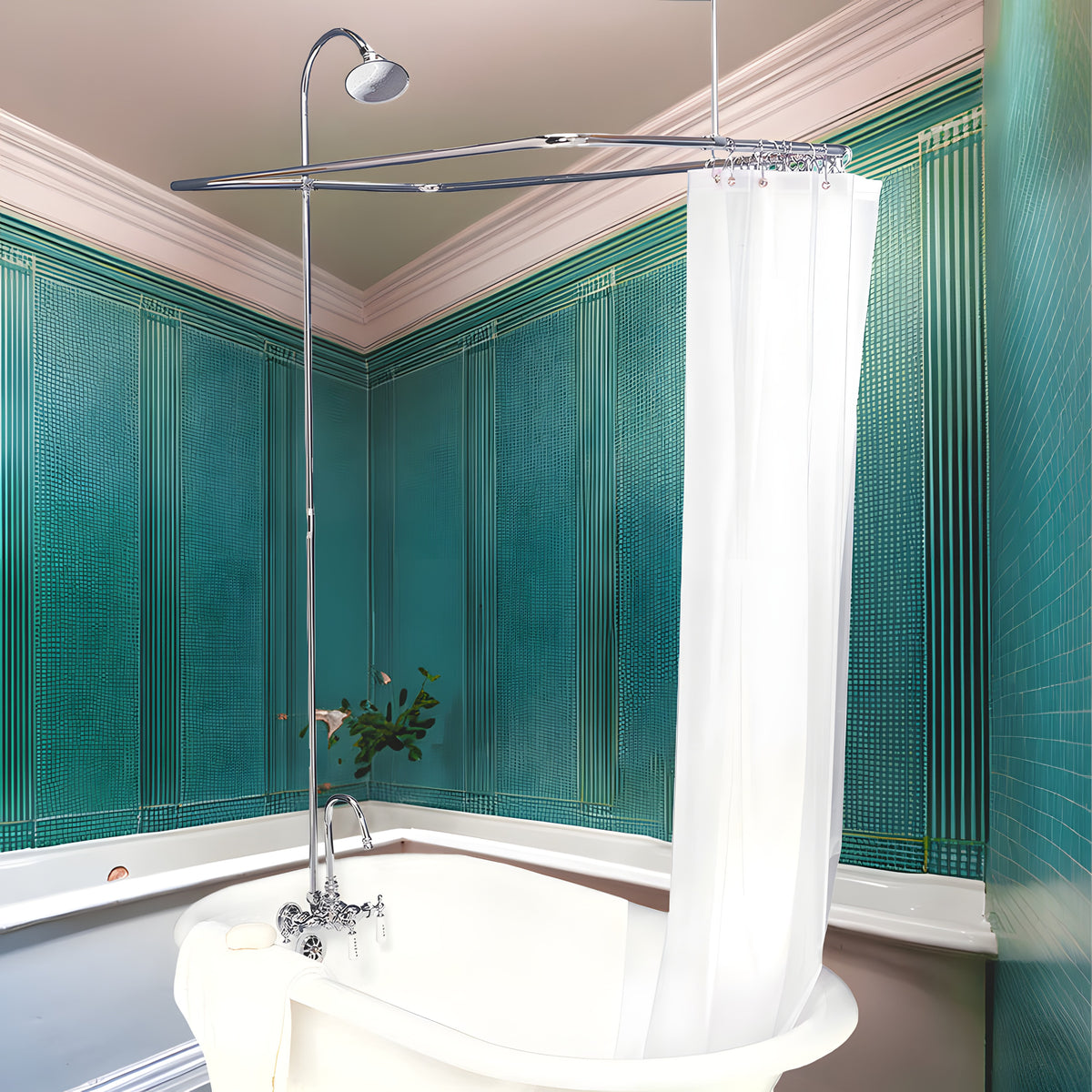 Clawfoot Tub Enclosure Shower System P0403 | Strom Living - Showers
