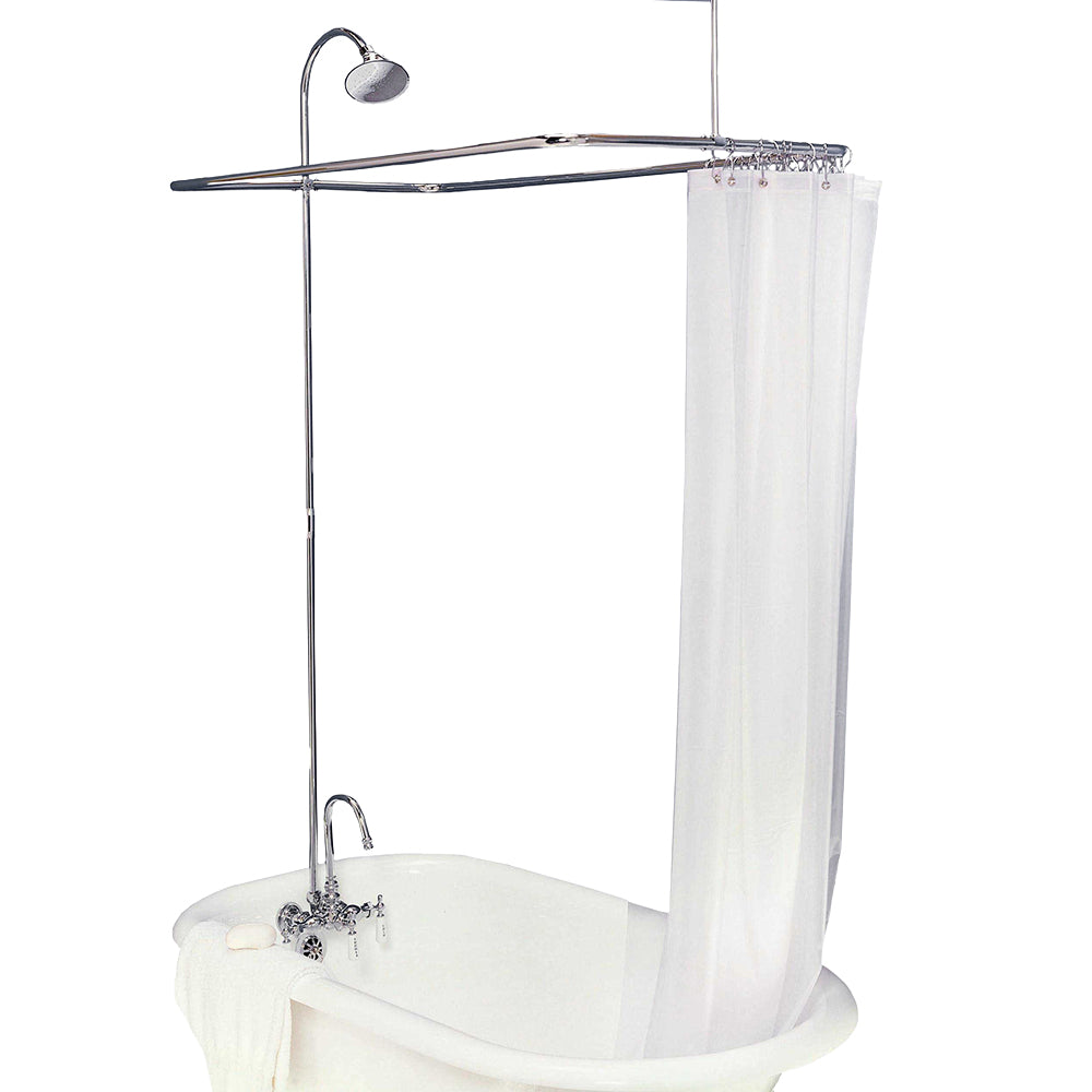 Strom Living The Gooseneck Enclosure Shower Set with 1.75 GPM & 57" x 31" Extended Version Shower Riser Shower Head