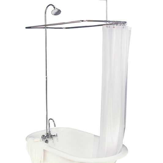 Strom Living The Gooseneck Enclosure Shower Set with 1.75 GPM & 57" x 31" Extended Version Shower Riser Shower Head