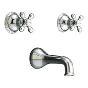 St. Lawrence In-Wall Shower Set With Cross Handle, 8" Centers and Spout P0406 | Strom Living