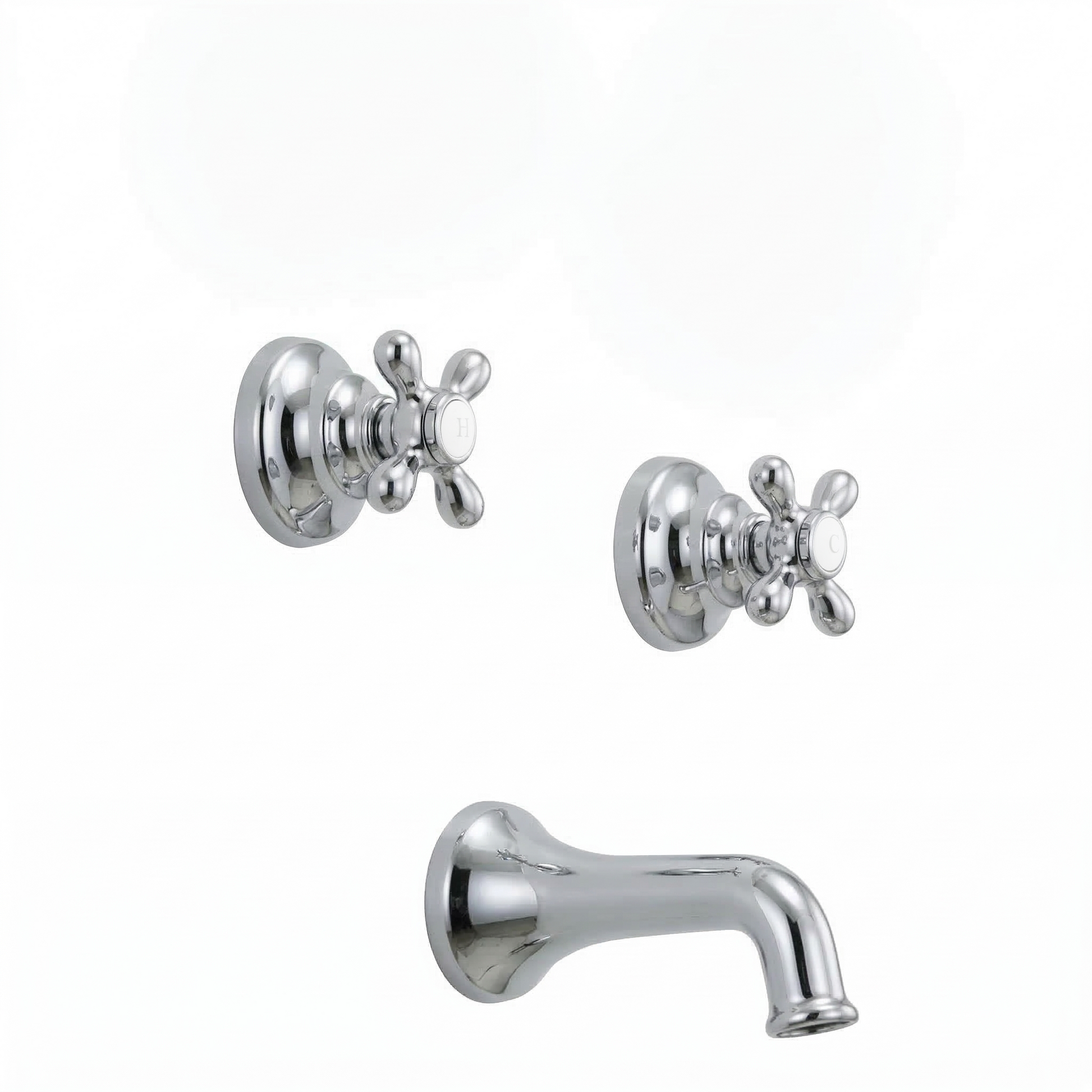 Rhine In-Wall Tub Filler Set P0408 | Strom Living Chrome - Showers