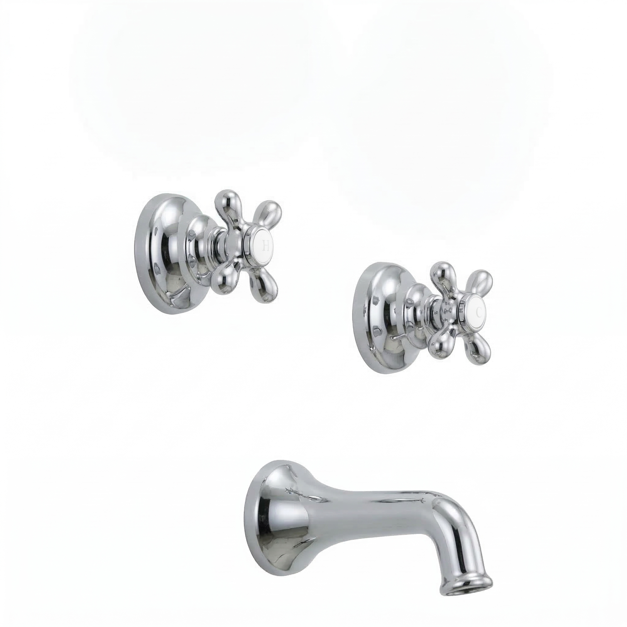 Rhine In-Wall Tub Filler Set P0408 | Strom Living Chrome - Showers